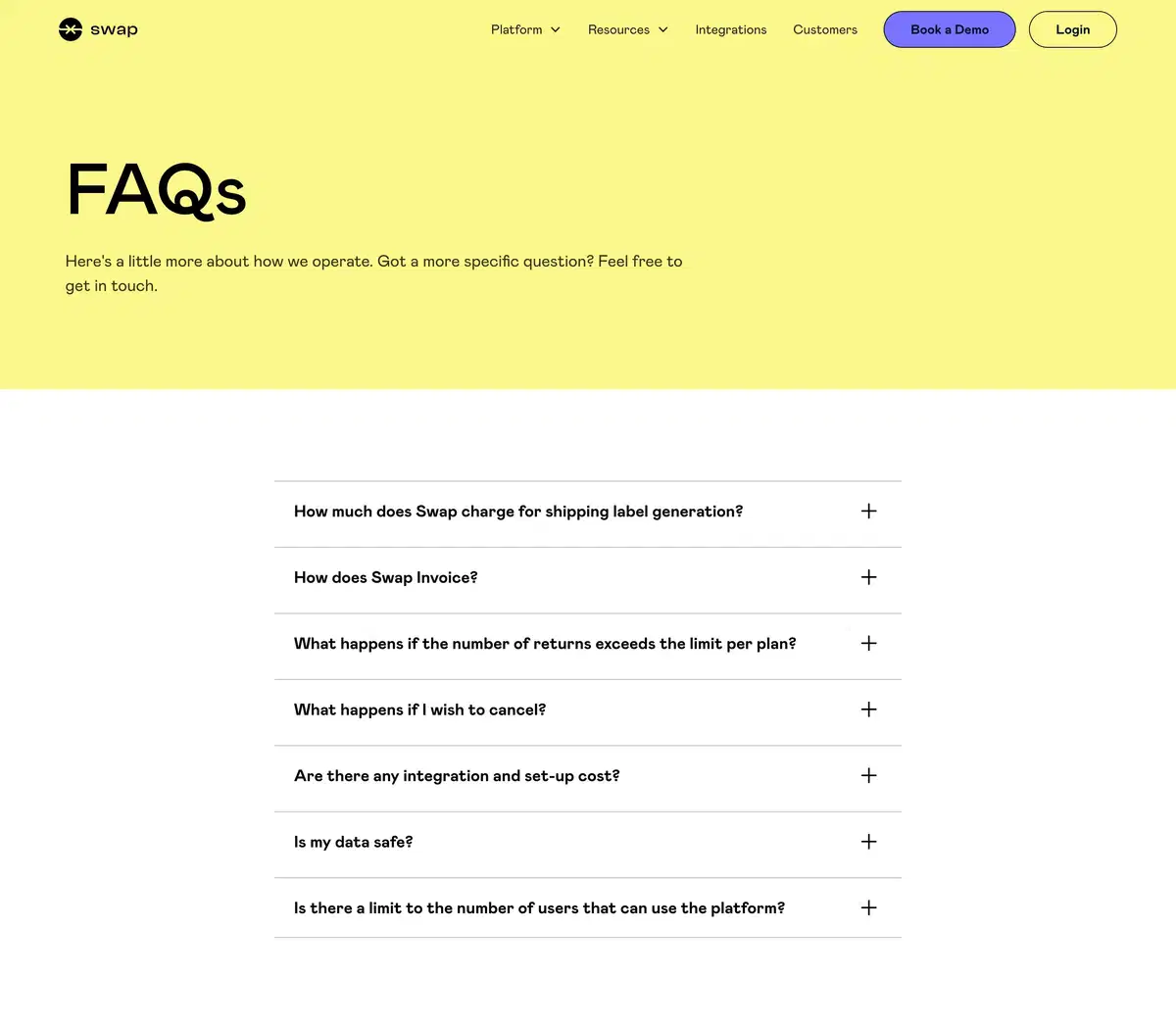 Swap Commerce Ship Page Section Hero