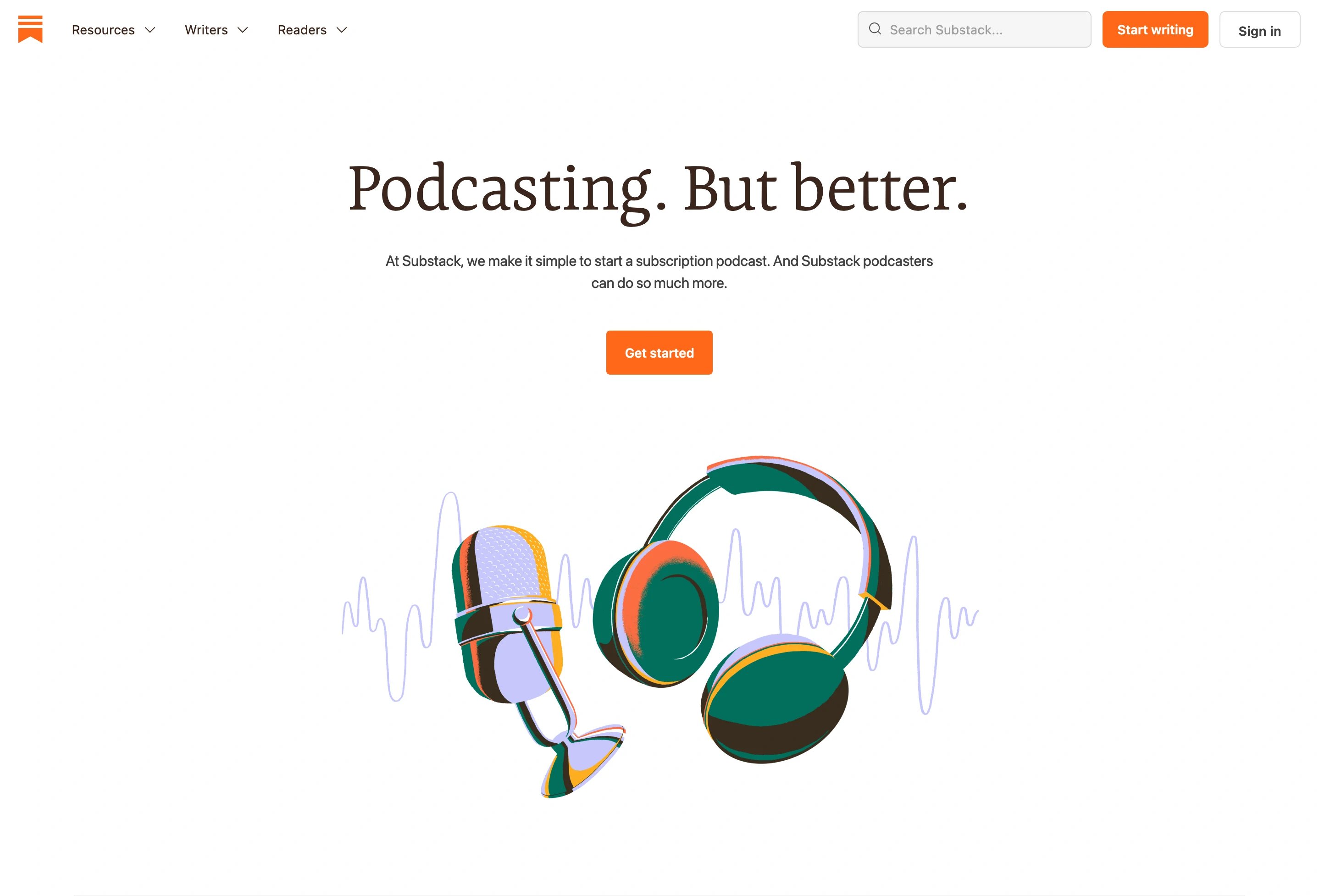 Substack Podcast Page Section Hero