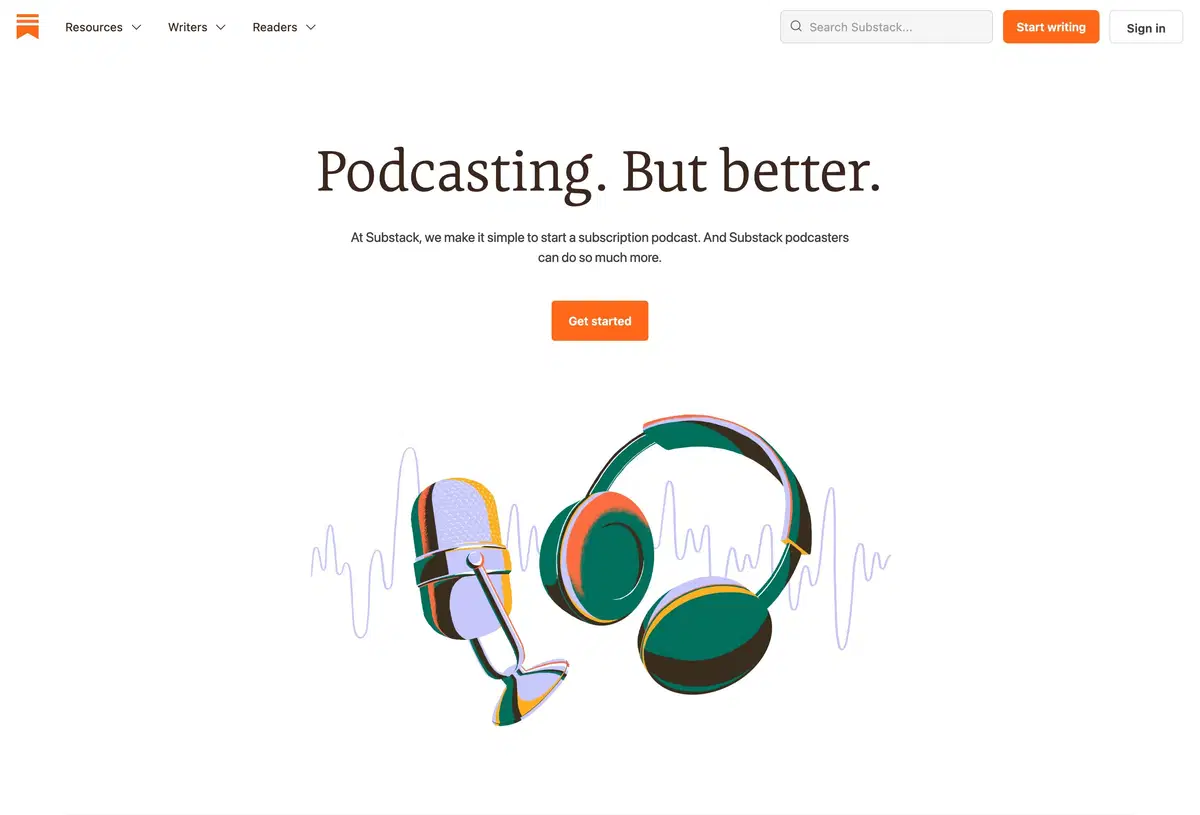 Substack Podcast Page Section Hero