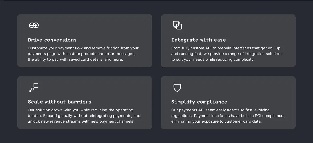 Checkout Product Page Section Benefits