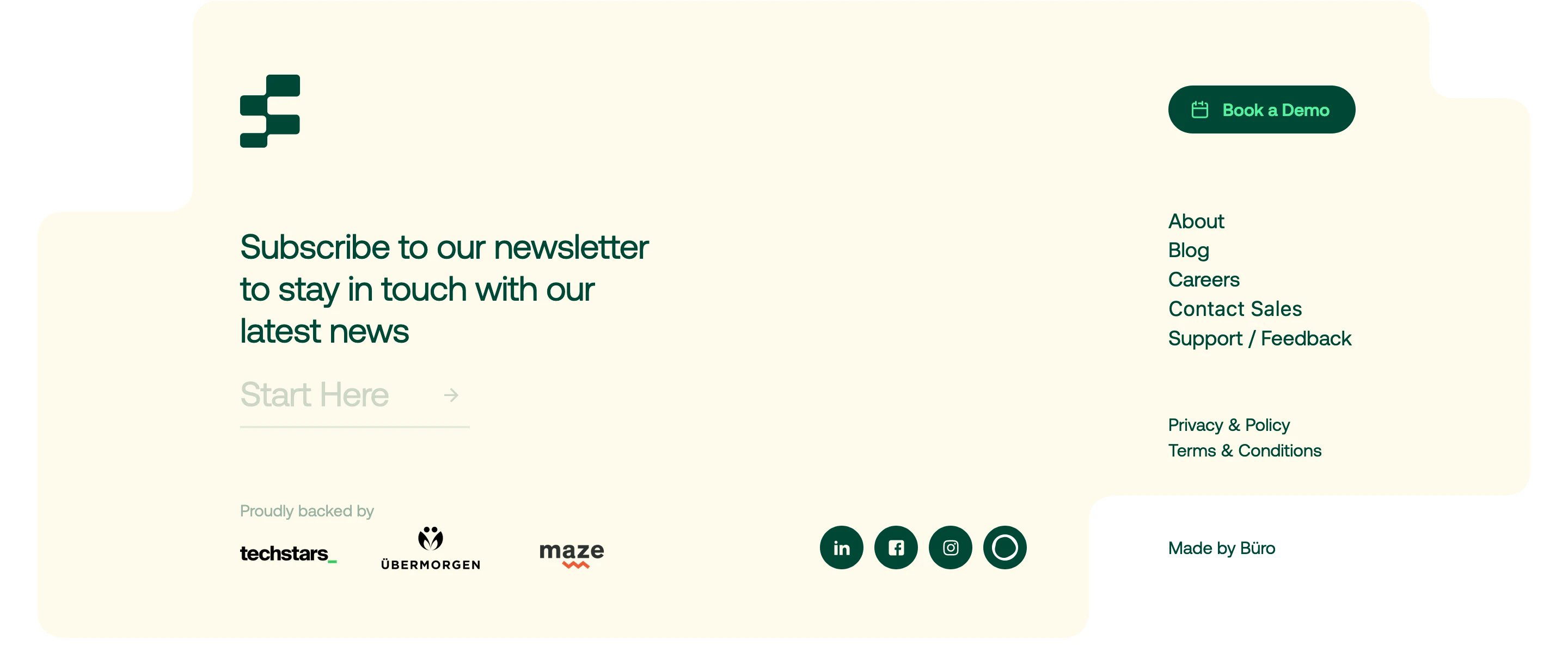 Flecto Home Page Section Footer