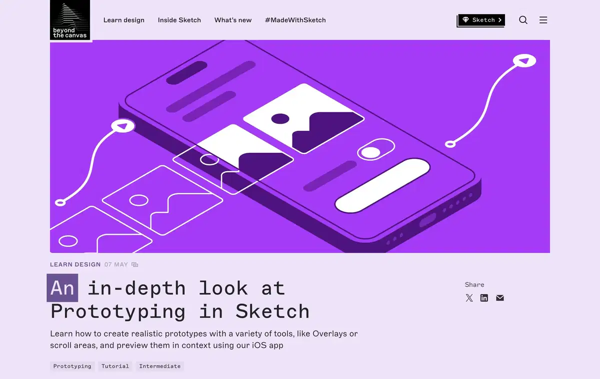 Sketch Blog Post Page Section Header