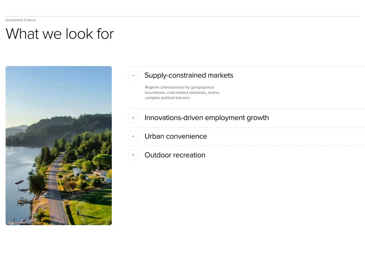 Aker Home Page Section Investment Criteria