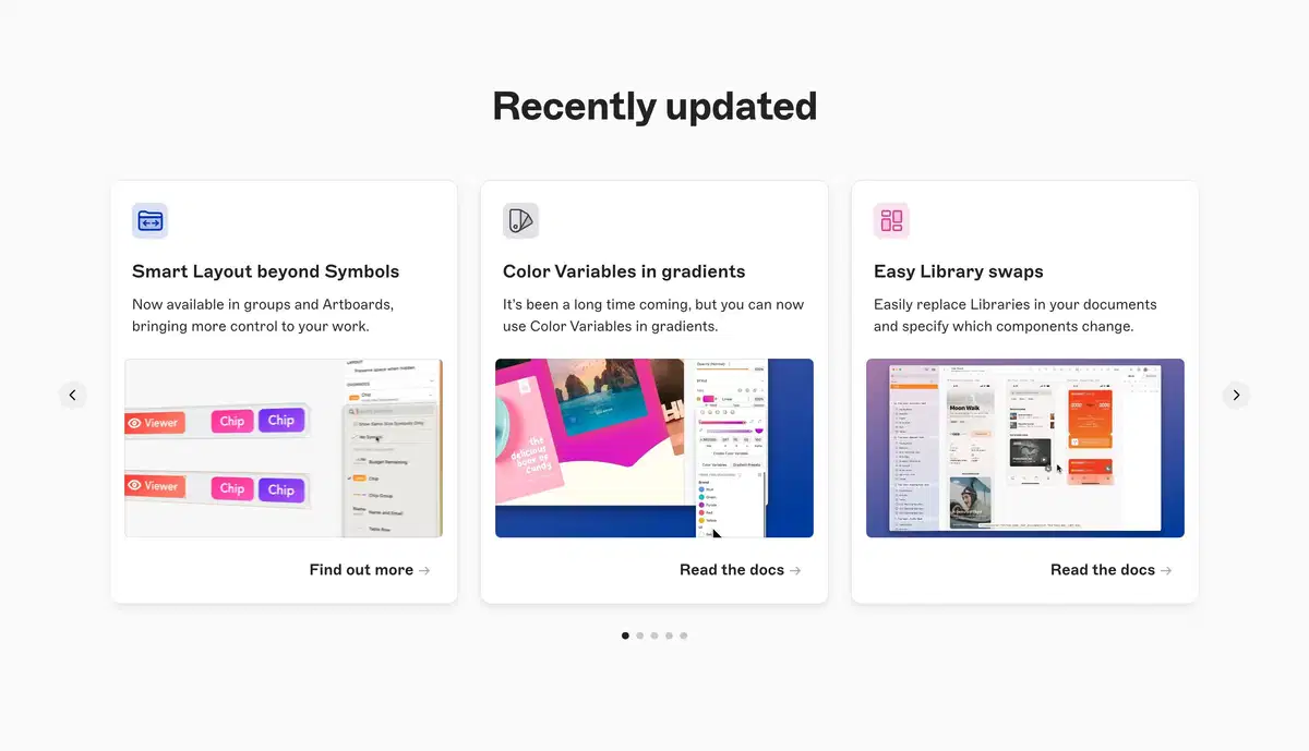 Sketch Design Page Section Recently Updated App