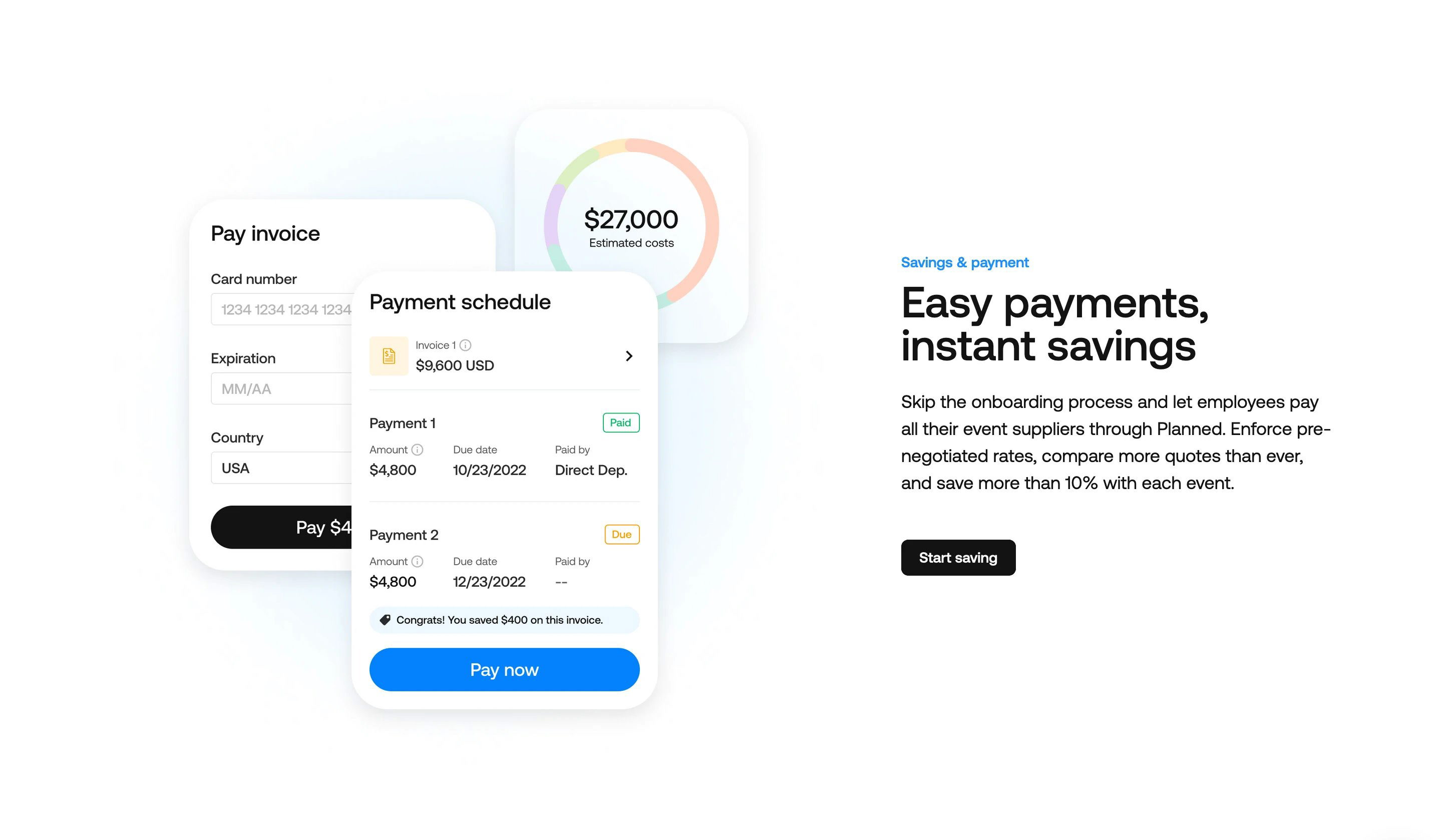 Planned Home Page Section Easy Payment