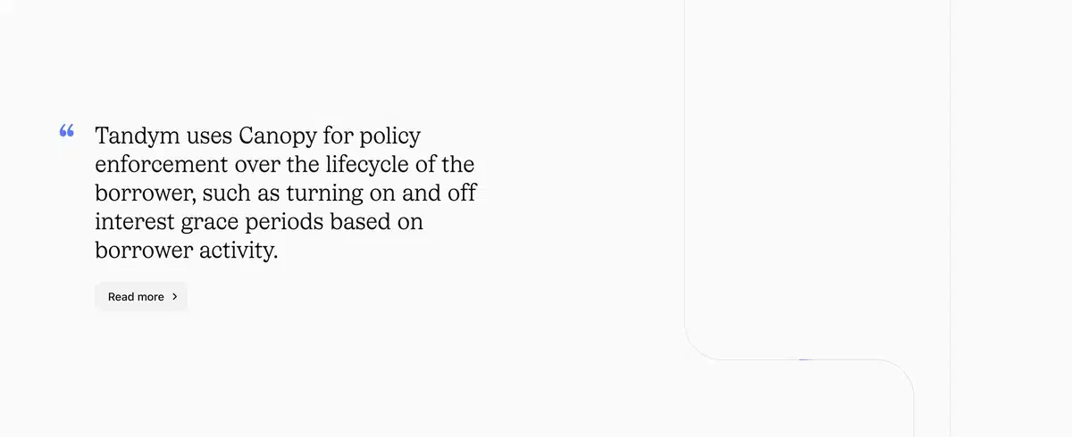 Canopy OS Page Section Customer Review