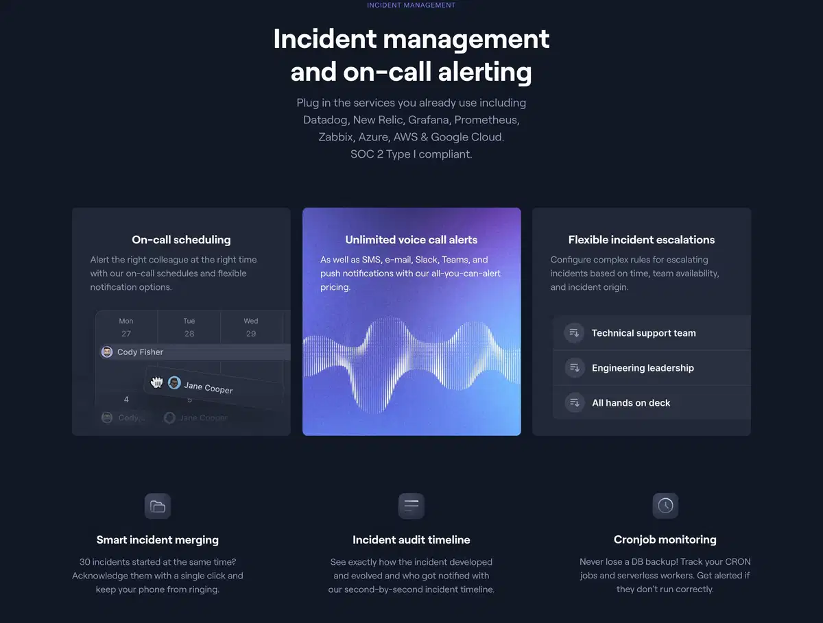Better Stack Uptime Page Section Incident