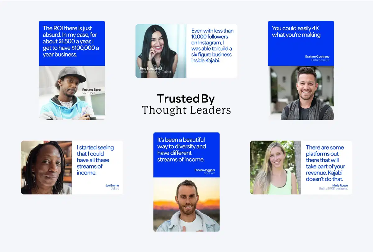 Kajabi Home Page Section Supports