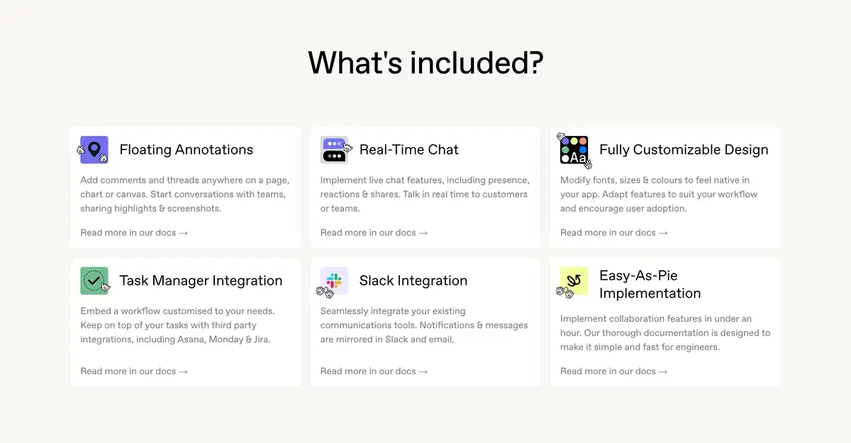 Cord Pricing Page Section Benefit Includes