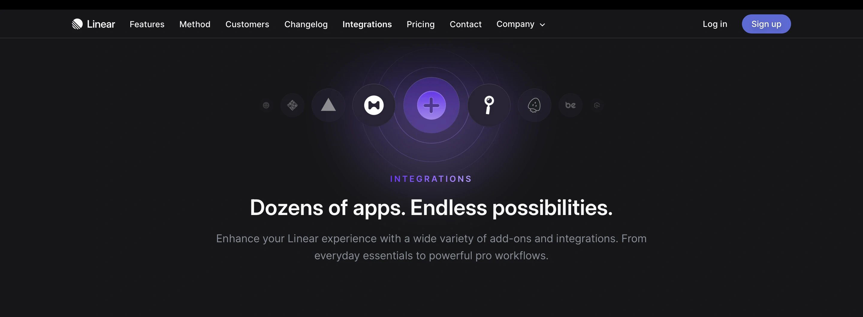 Linear Integrations Page Section Add Ons