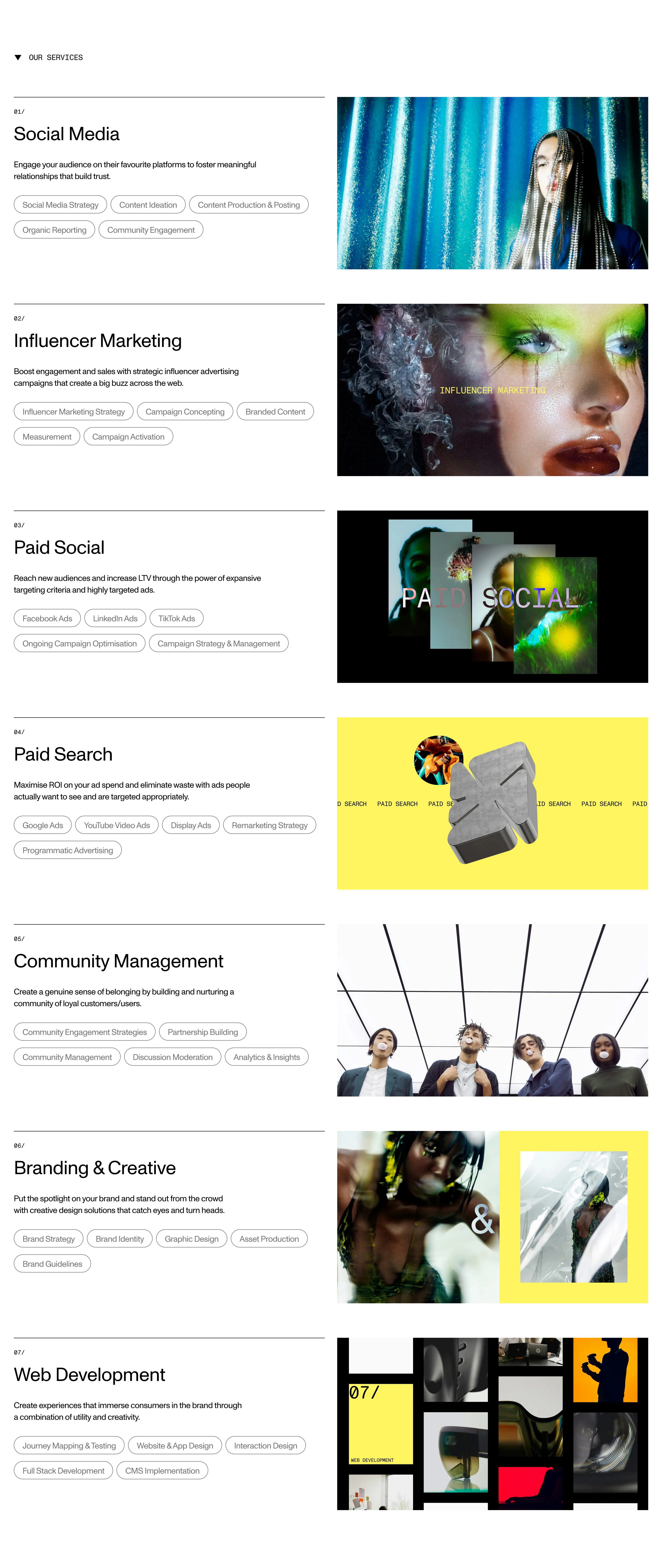 The Reach Home Page Section Services