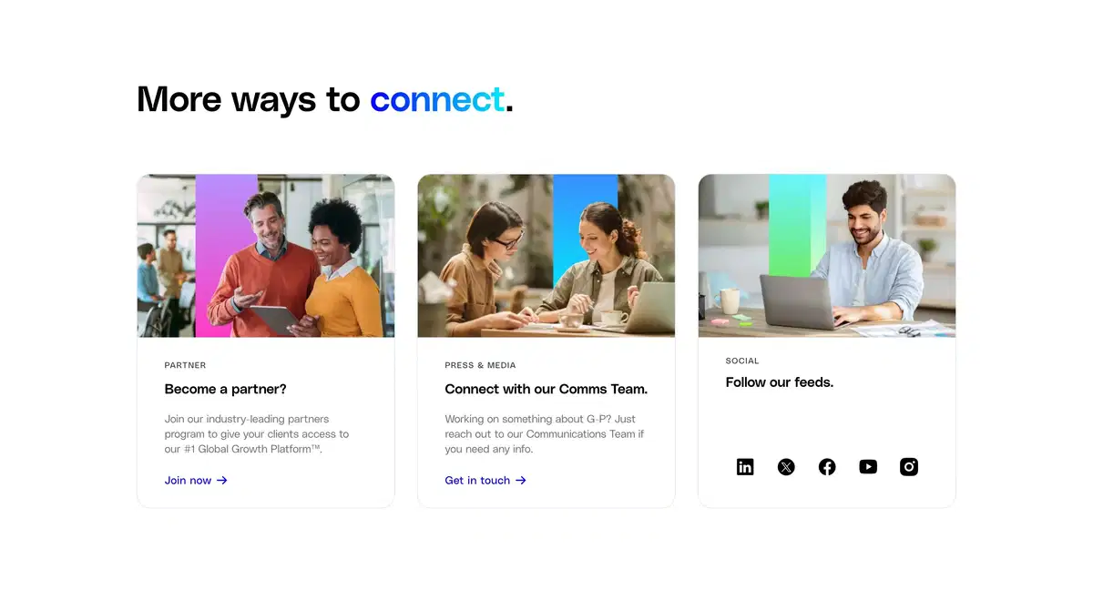 Globalization Partners Contact Page Section Connect Gateway