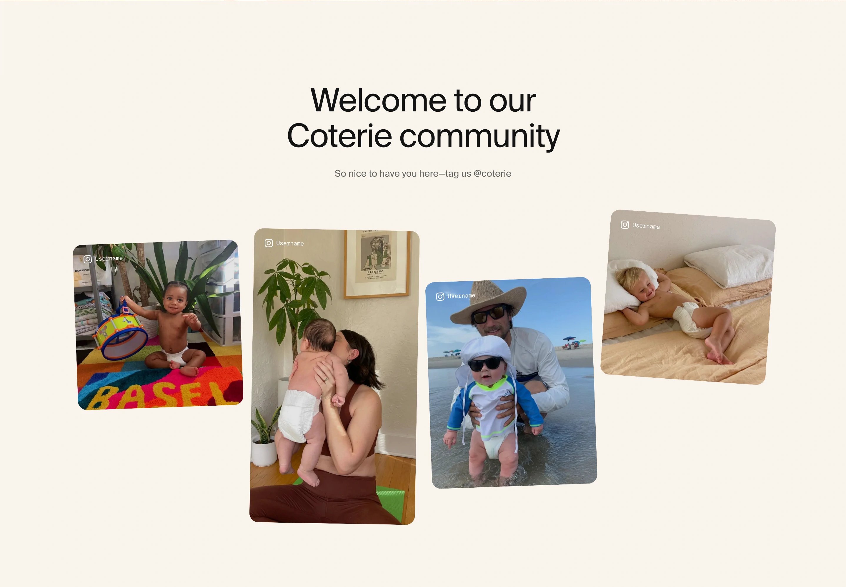 Coterie Home Page Section Community