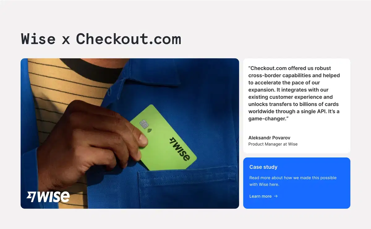 Checkout Technology Page Section Case Study