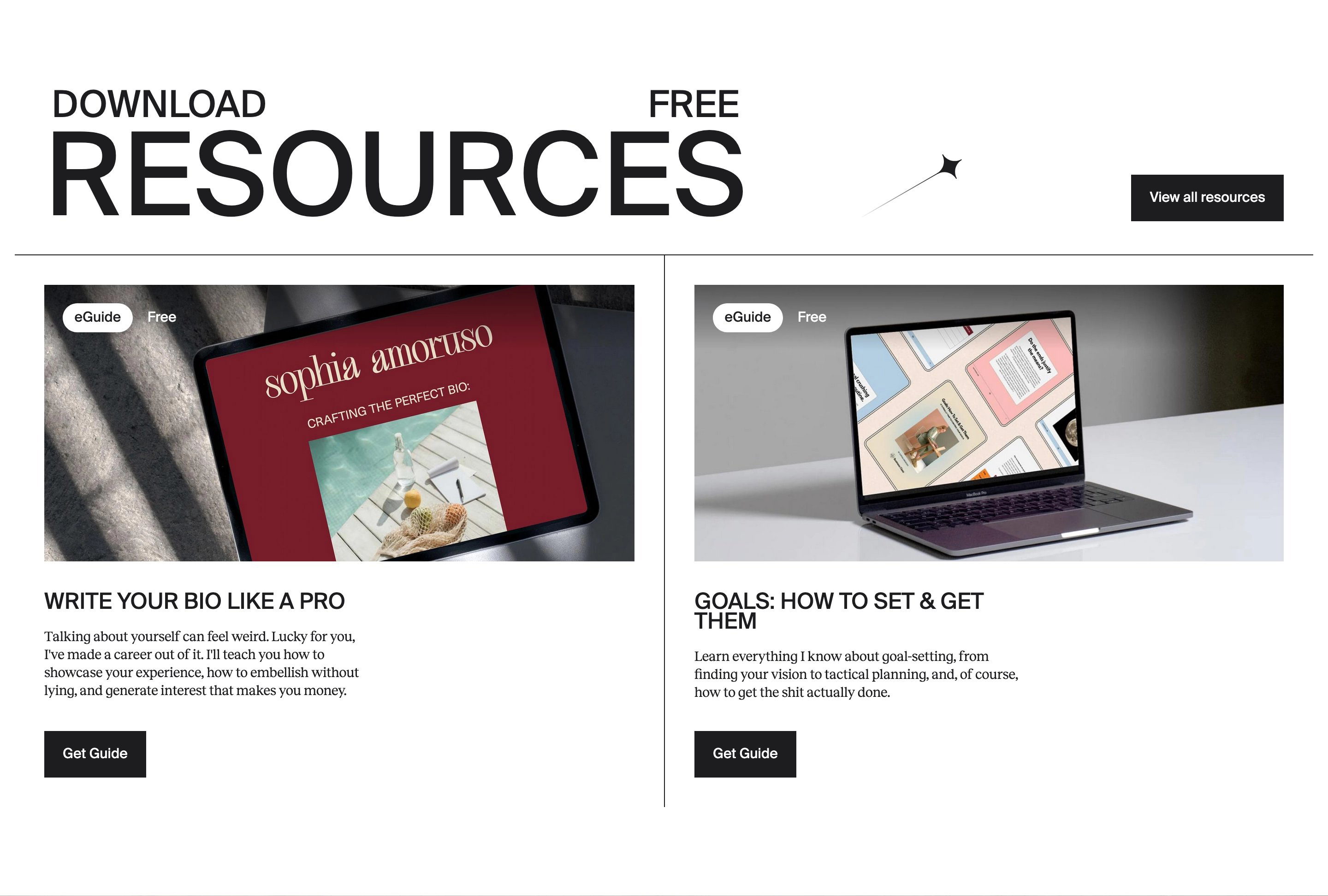 Sophia Amoruso Home Page Section Resources