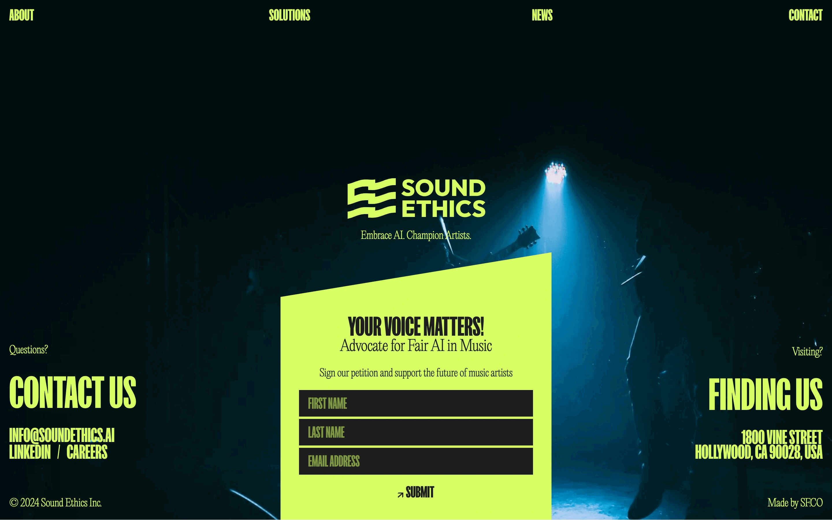 Sound Ethics Home Page Section Footer