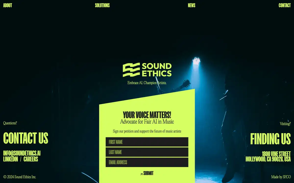 Sound Ethics Home Page Section Footer