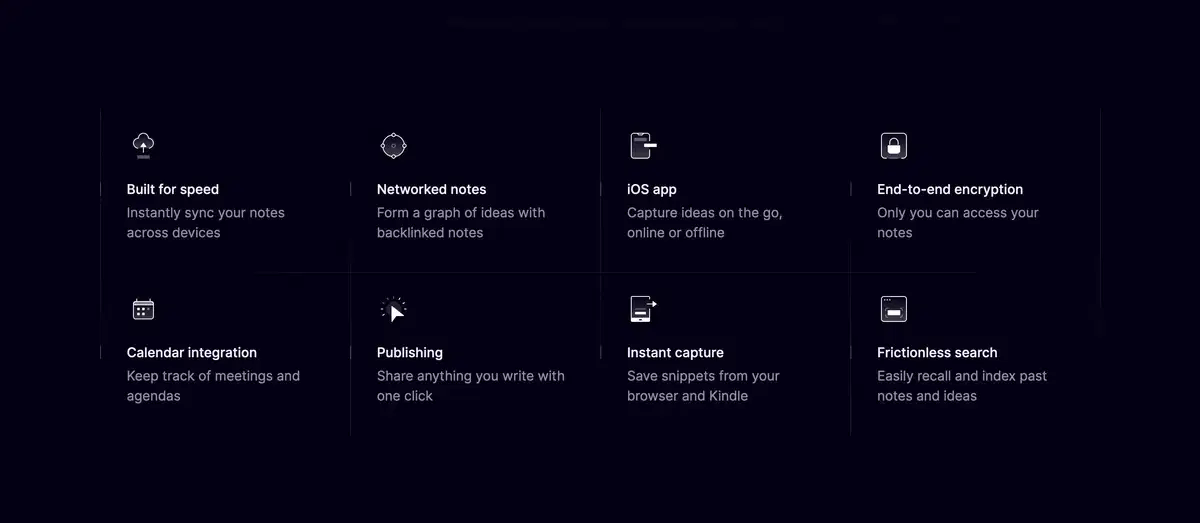 Reflect Home Page Section Features