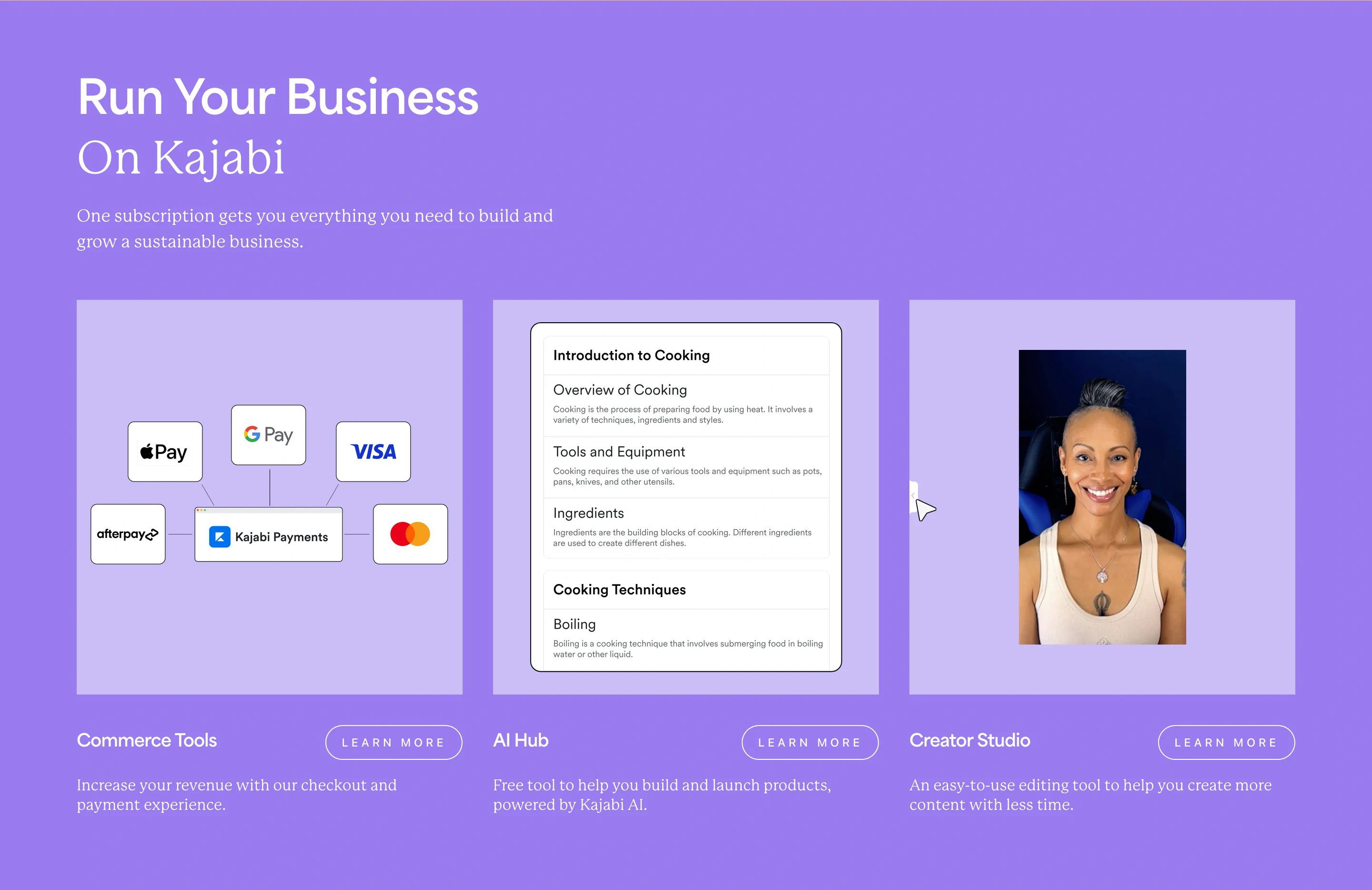 Kajabi Home Page Section Navbar
