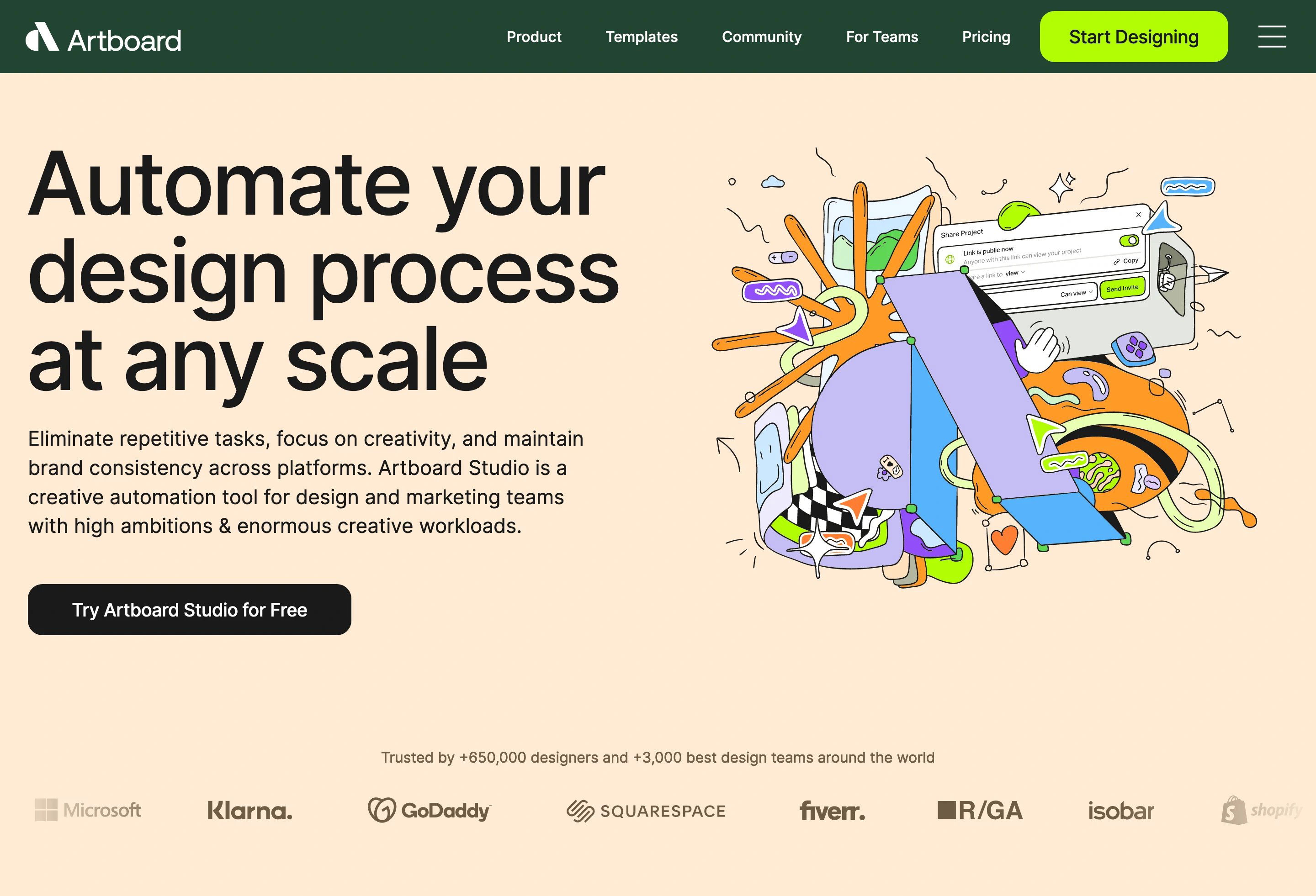 Artboard Team Page Section Hero