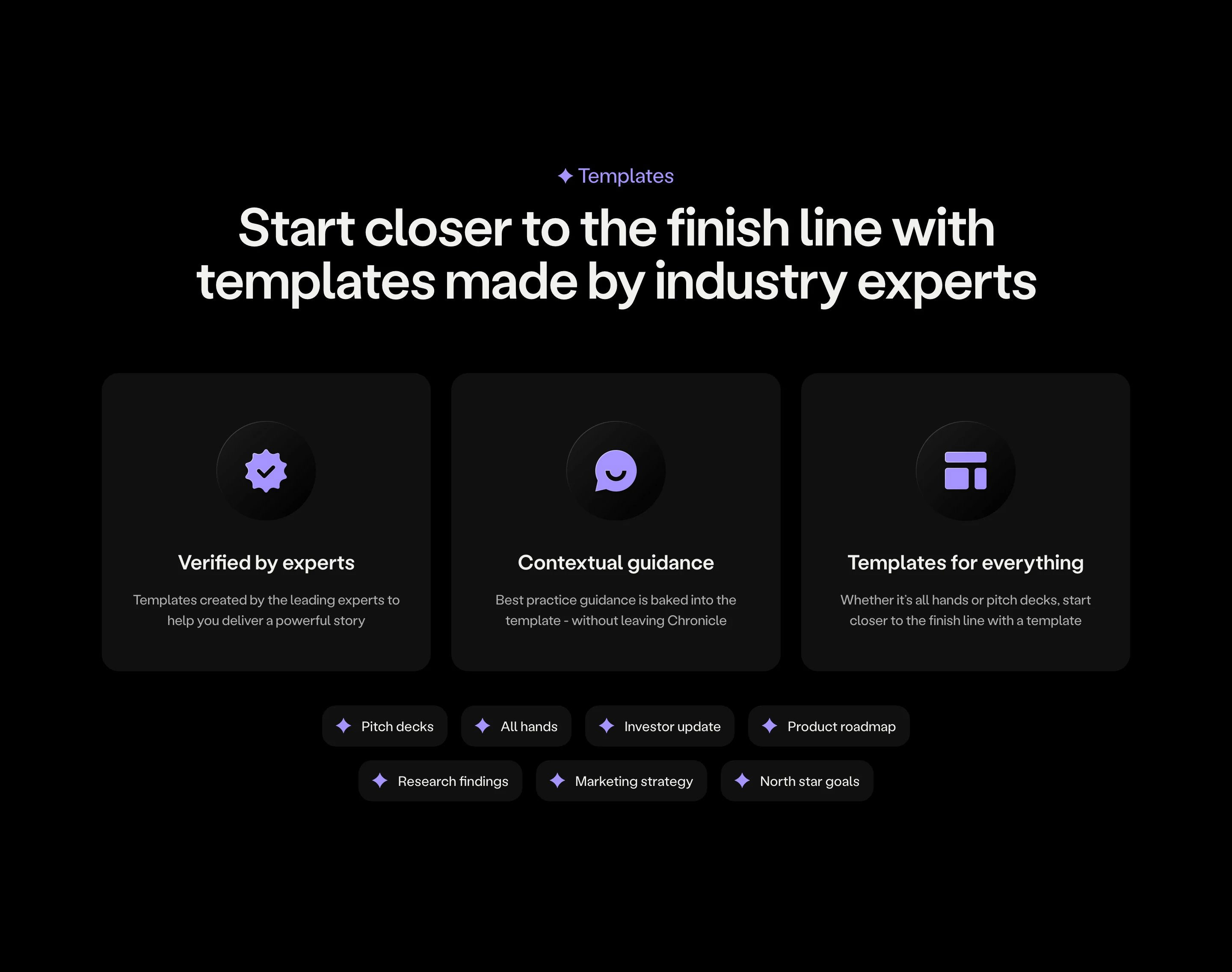 Chronicle Home Page Section Templates