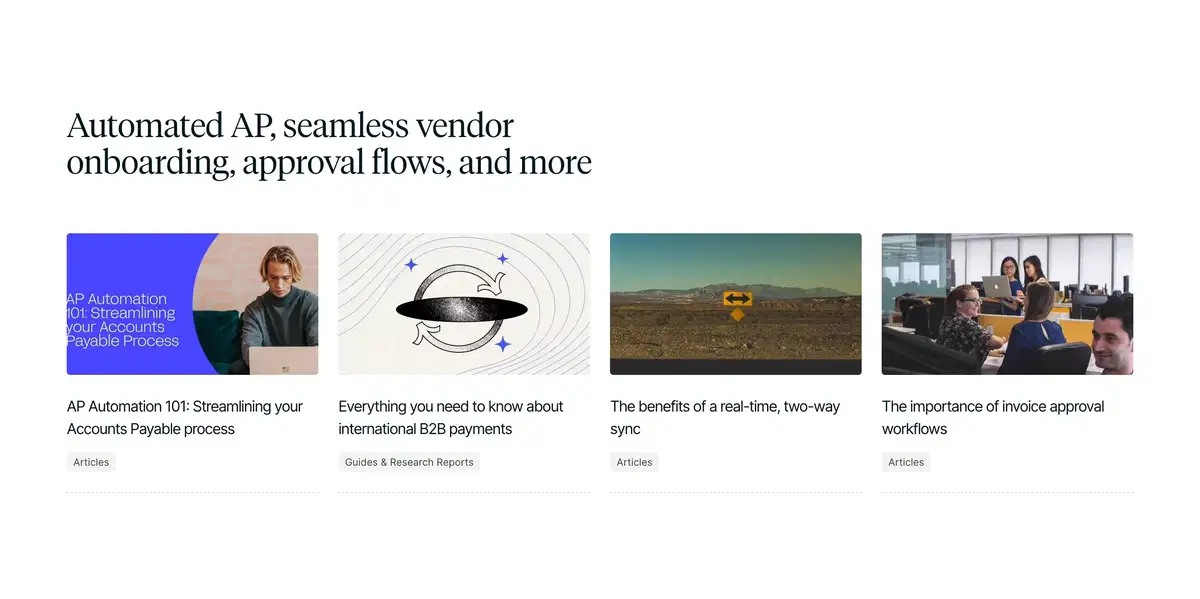 Routable Home Page Section Articles