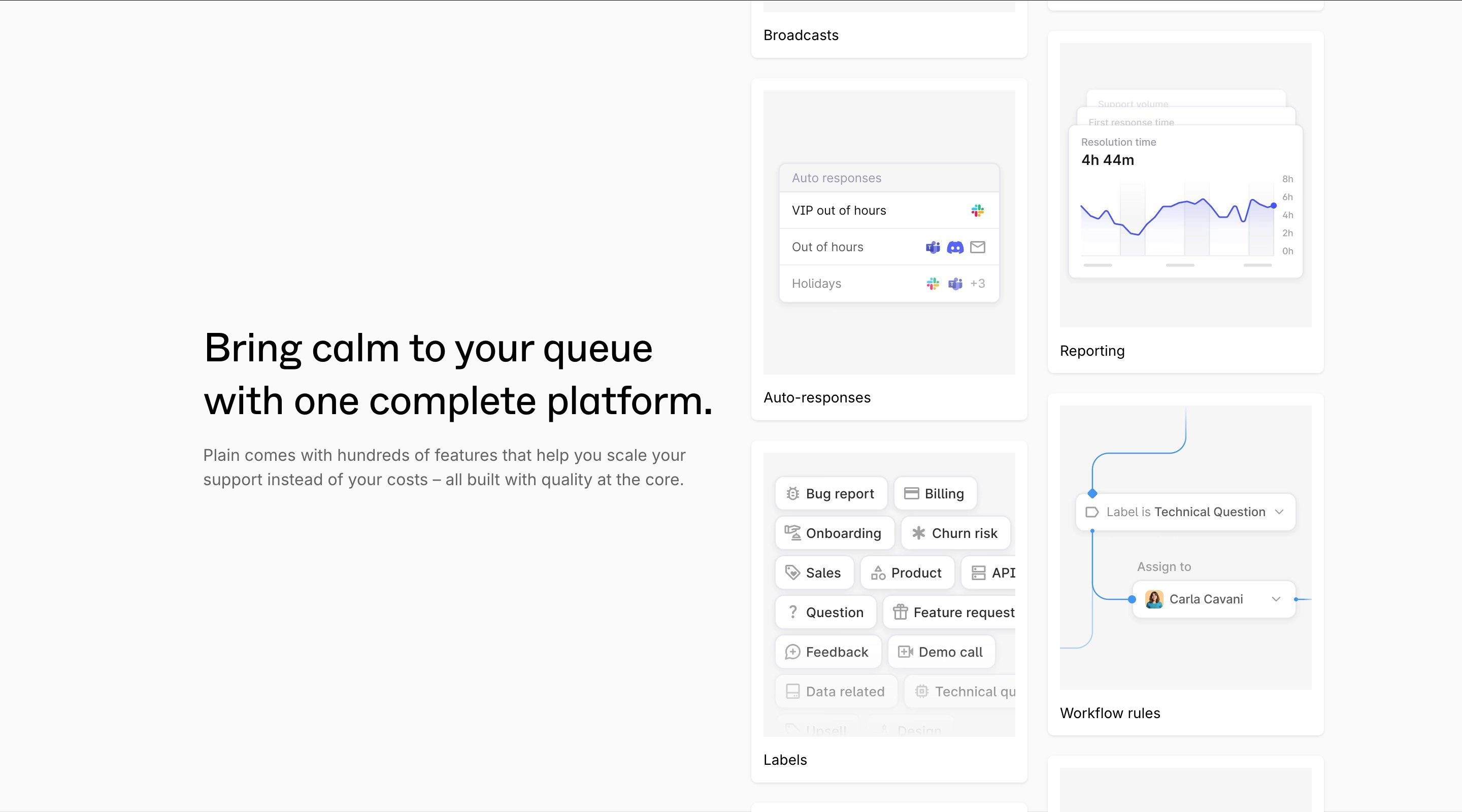 Plain Home Page Section Complete Platform