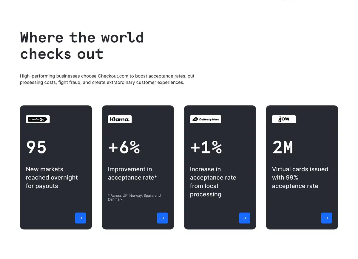 Checkout Home Page Section Statistics