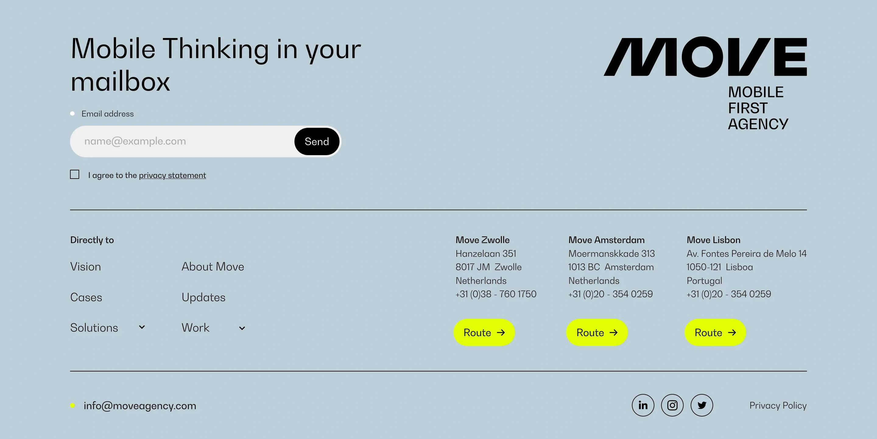 Move Agency Home Page Section Footer