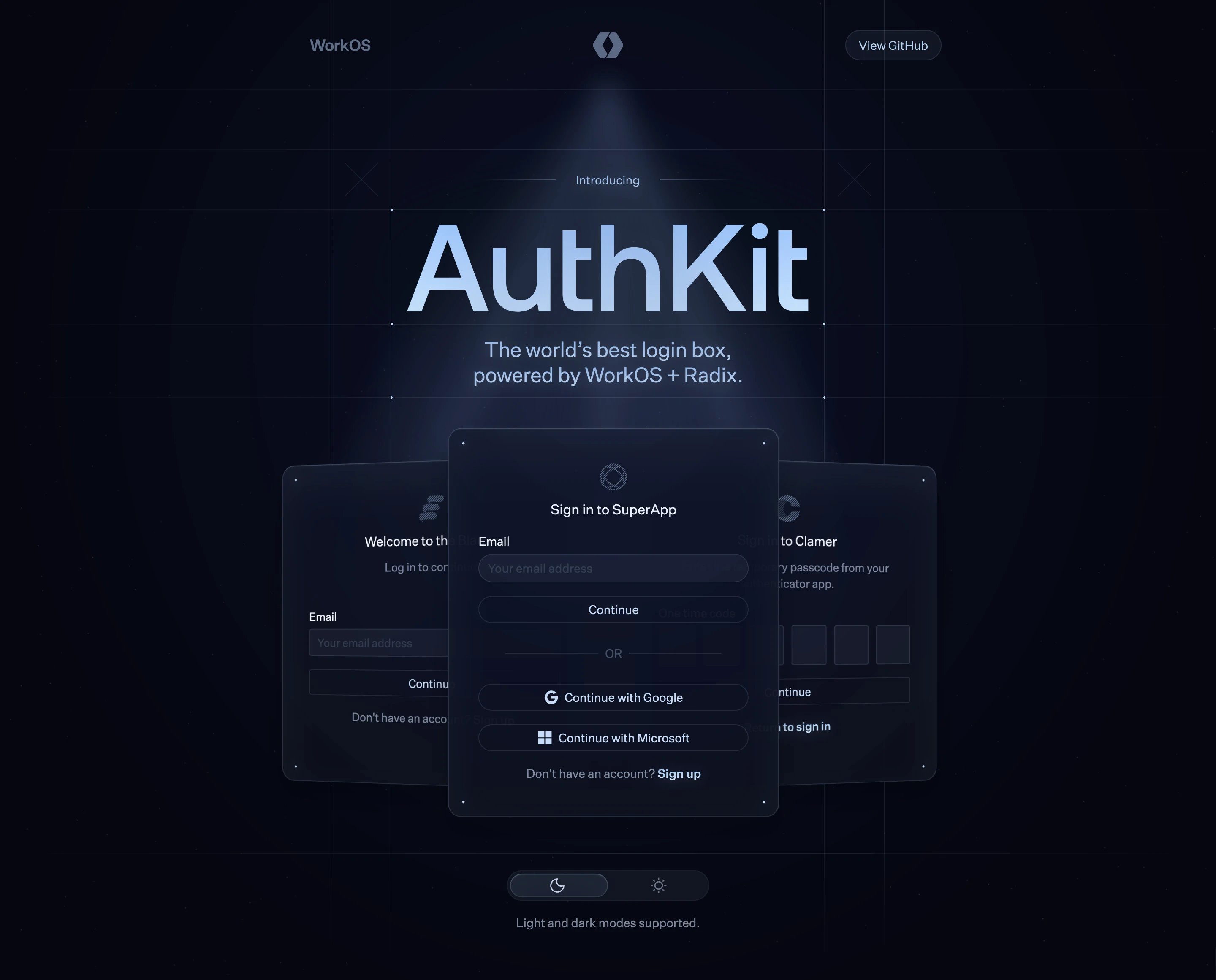 AuthKit Home Page Section Hero