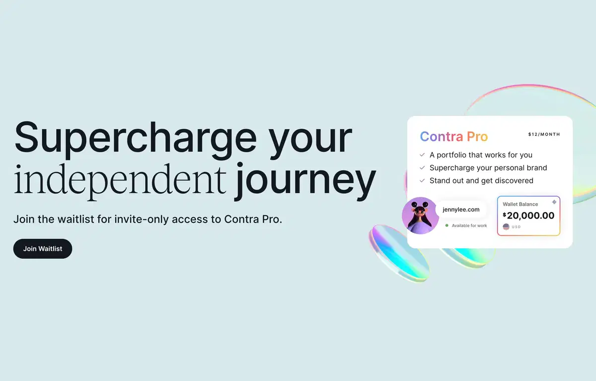 Contra Portfolios Page Section CTA