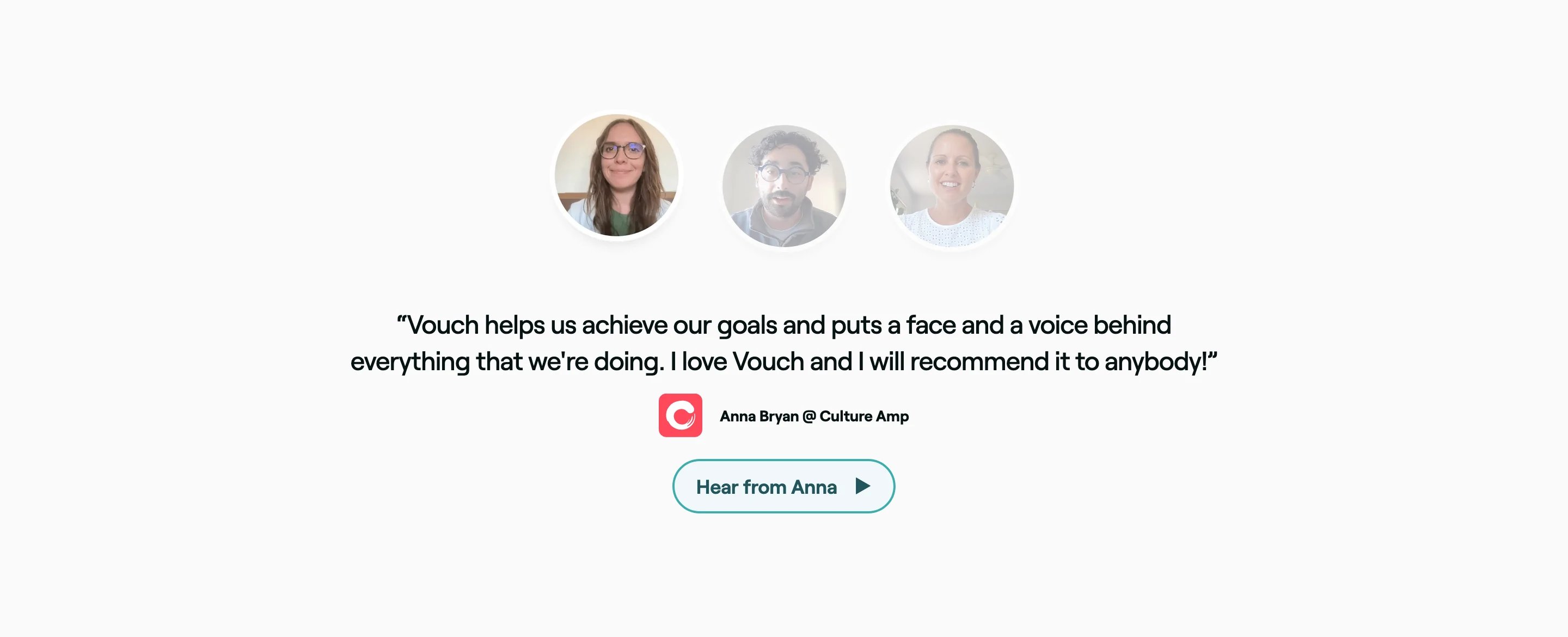 Vouch Home Page Section Testimonials