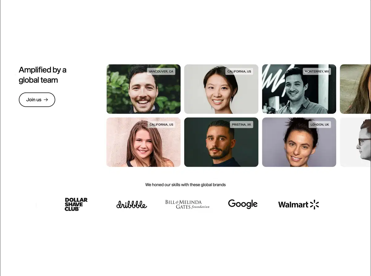 Bunsen Studio About Page Section Global Team