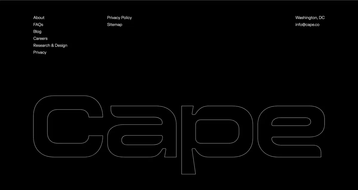 Cape Home Page Section Footer