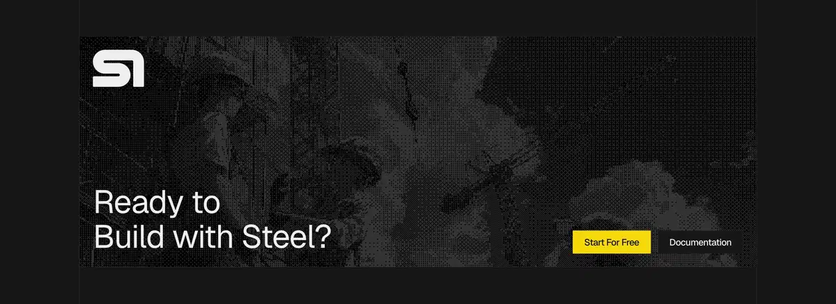 Steel Home Page Section CTA Footer