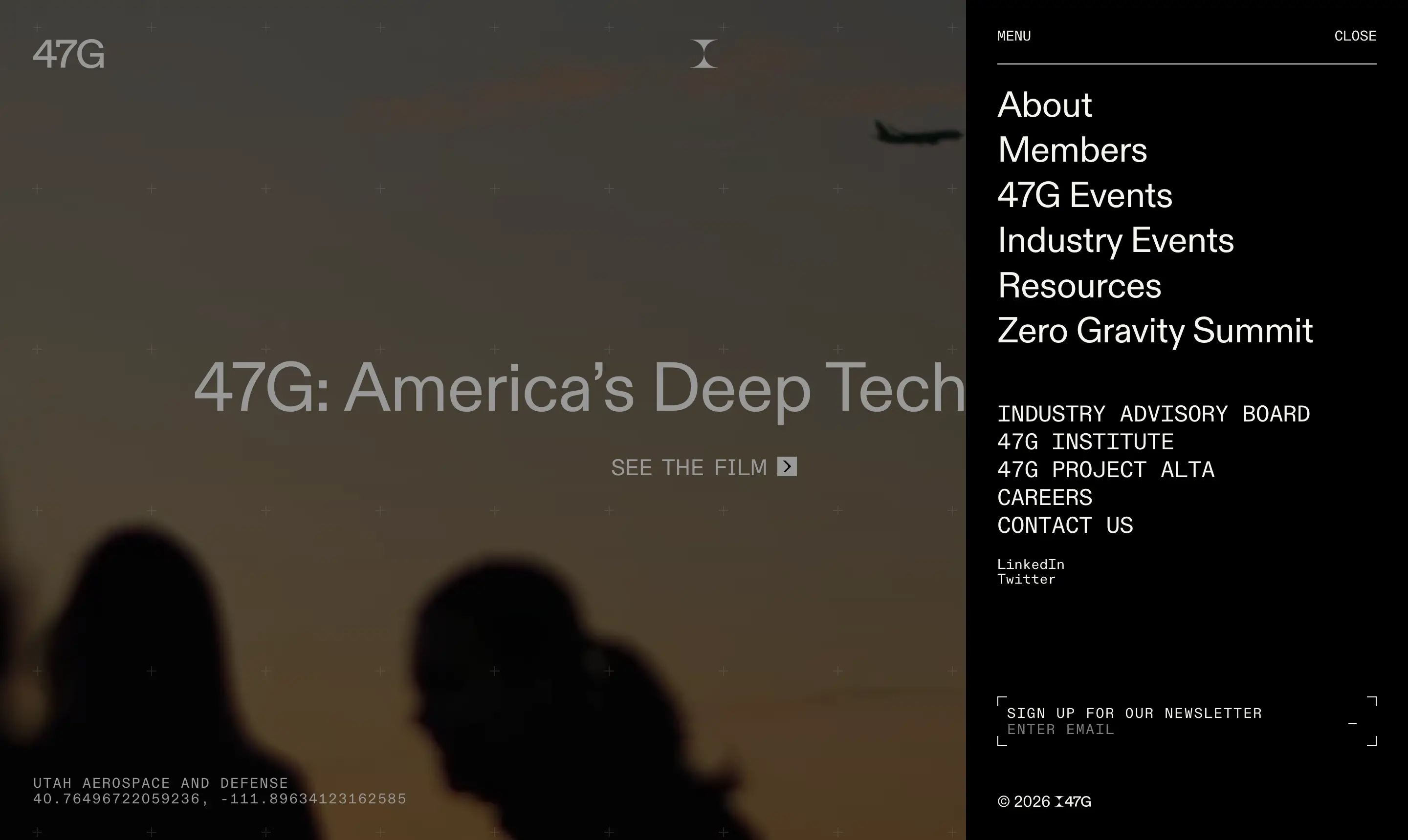 47G Deep Tech Navigation Menu Design