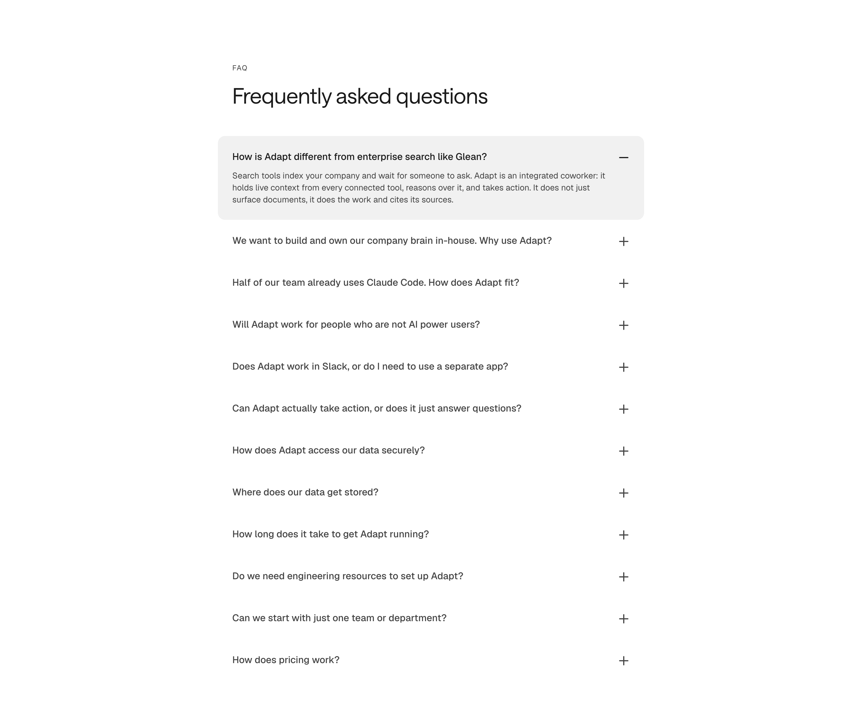 Adapt Faq Accordion Design