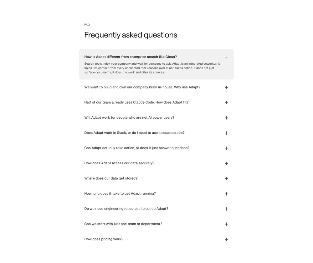 Adapt Faq Accordion Design