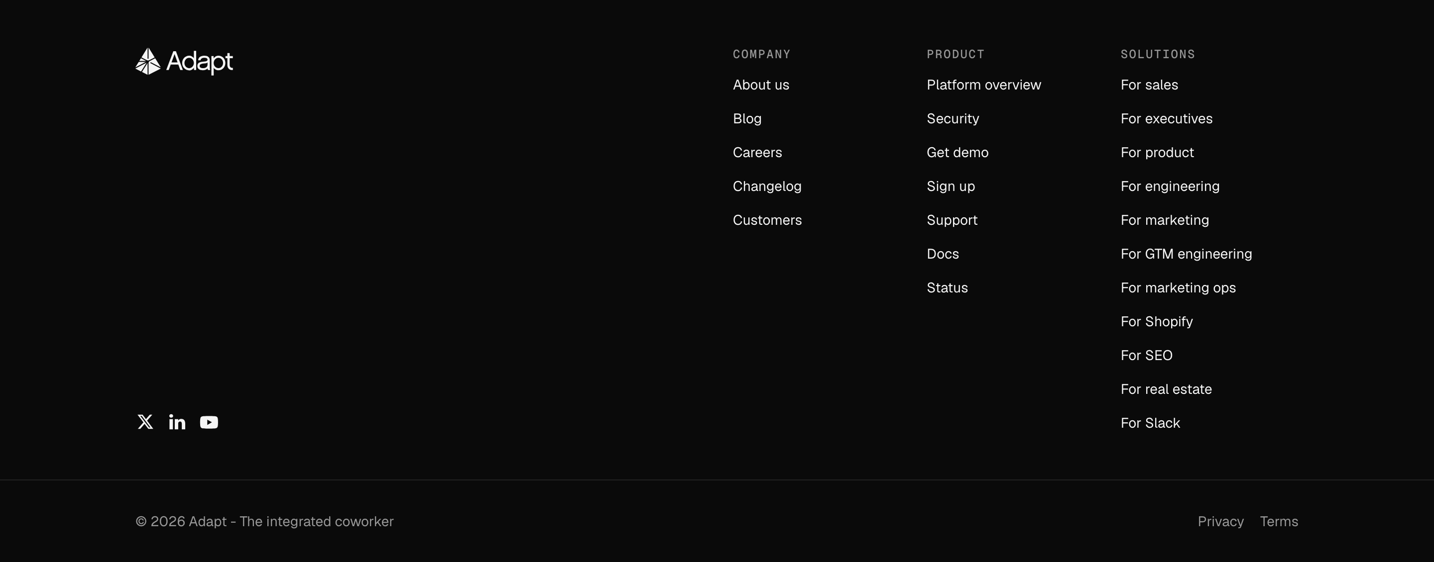 Adapt Navigation Footer Design