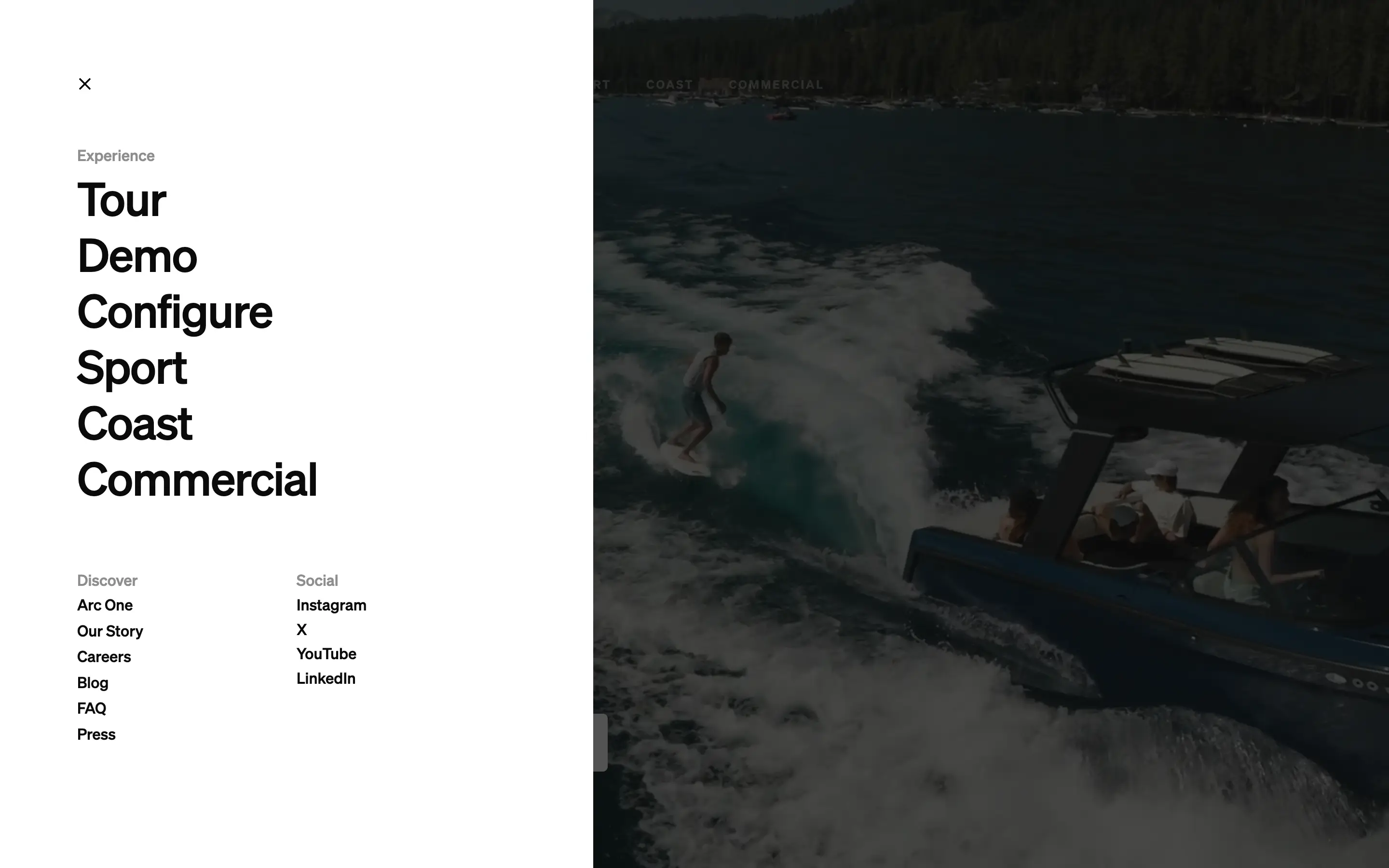 Arc Navigation Mega Menu Design