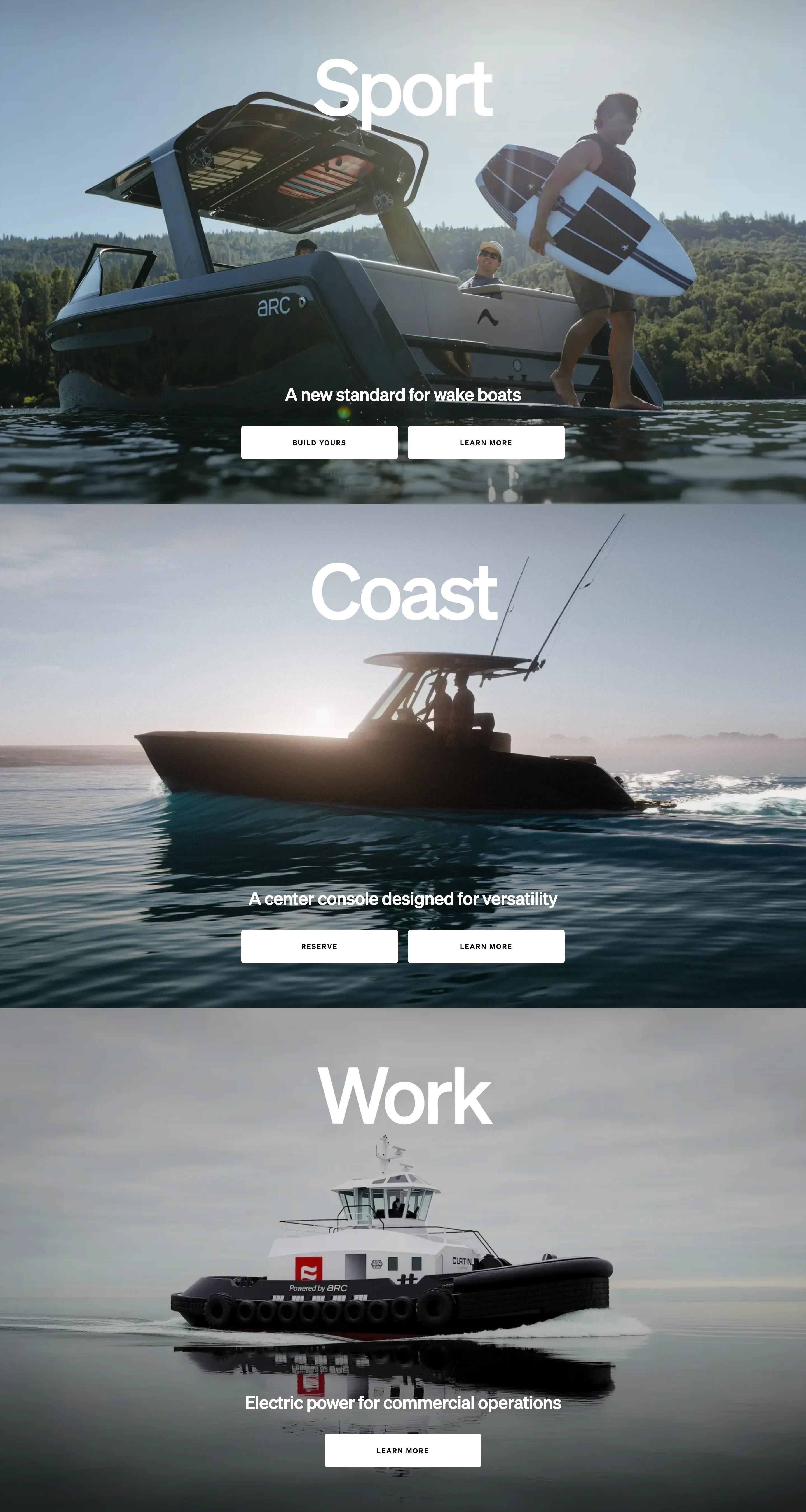Arc Product Hero Design