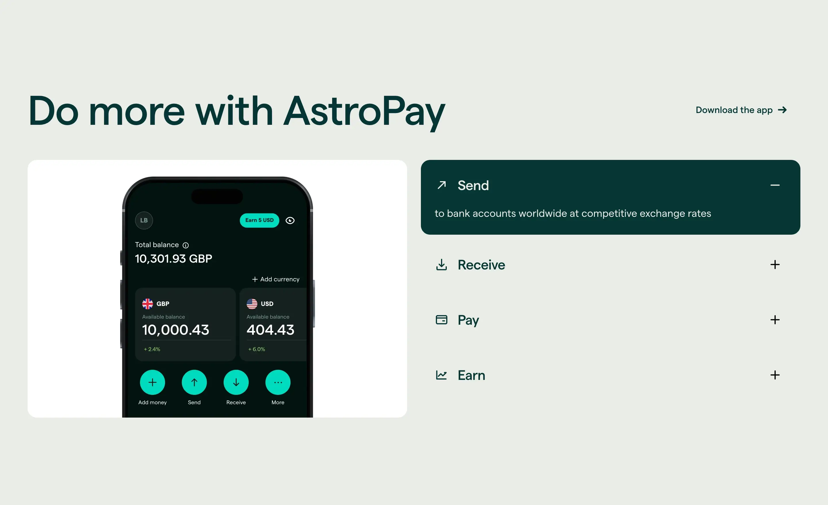 AstroPay Capabilities Showcase Headline Visual Design
