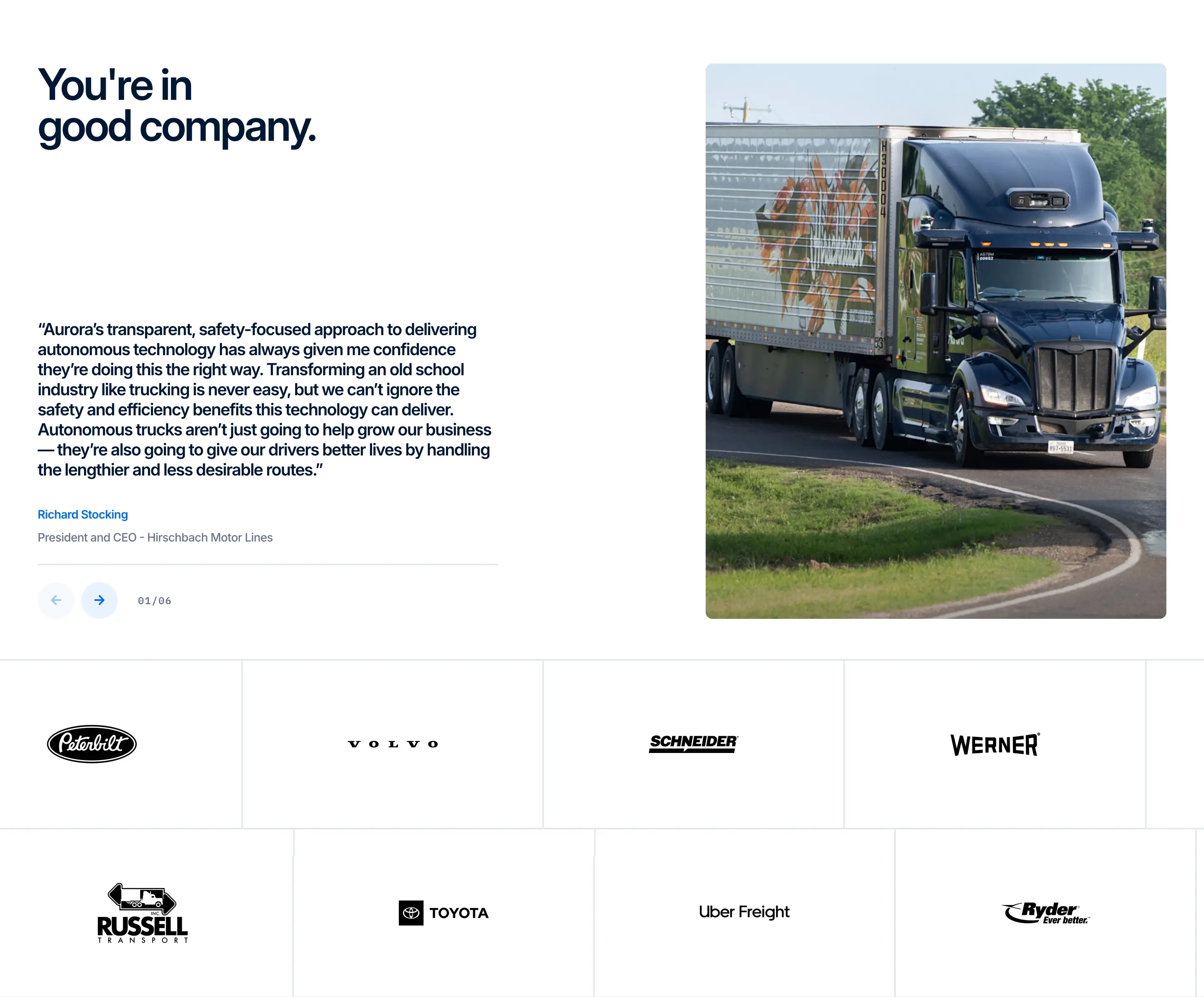 Aurora Customer Testimonial Design