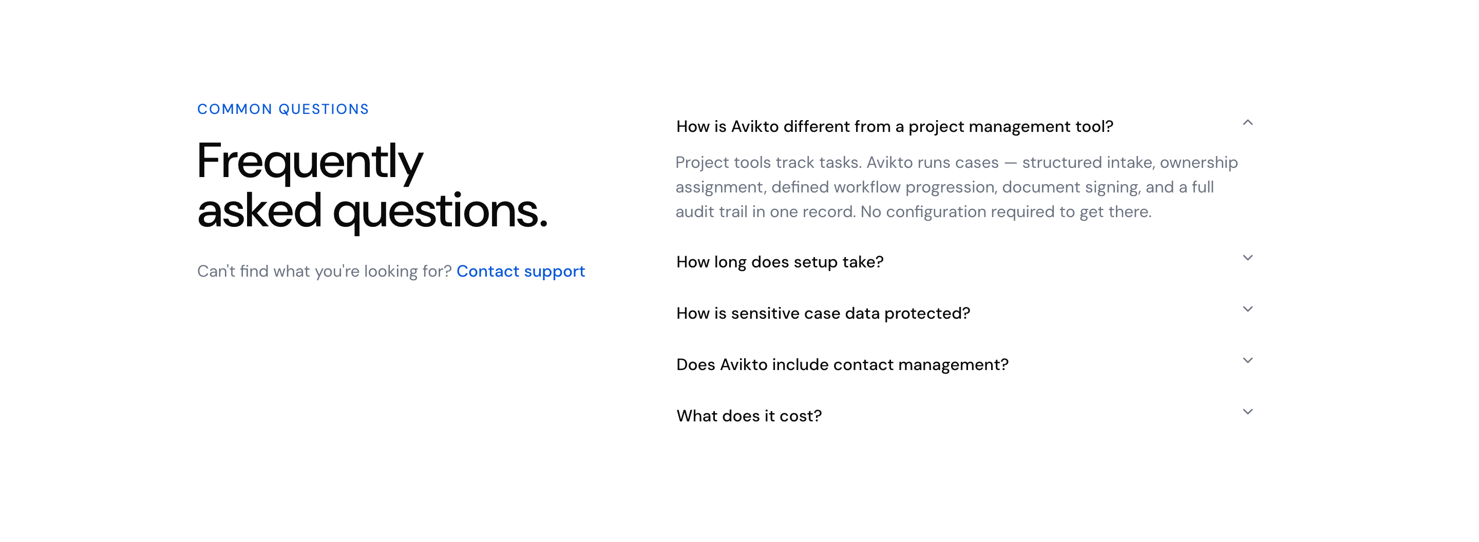 Avikto Common Questions Faq Design
