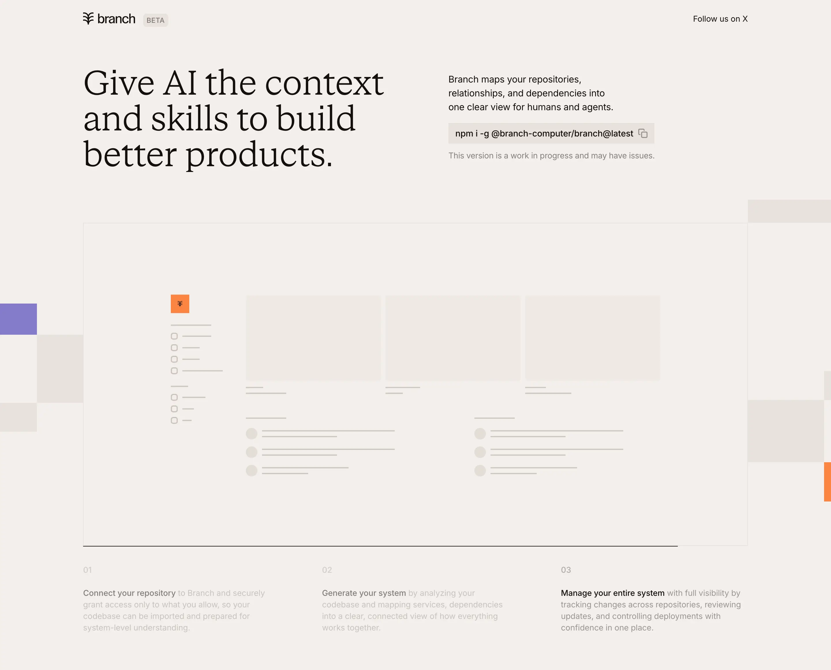 Branch AI Platform Hero Design