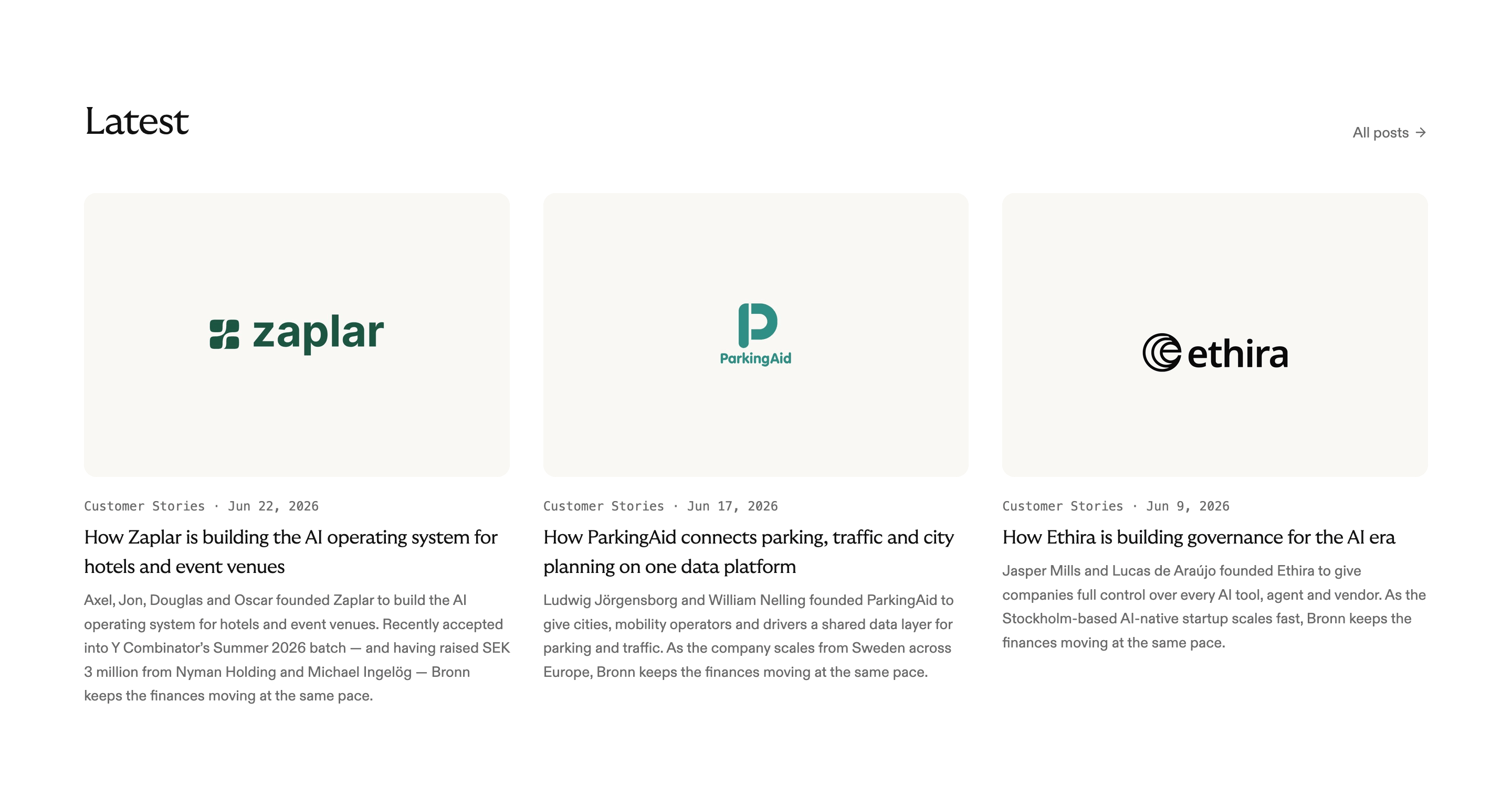 Bronn Customer Stories Blog List Design