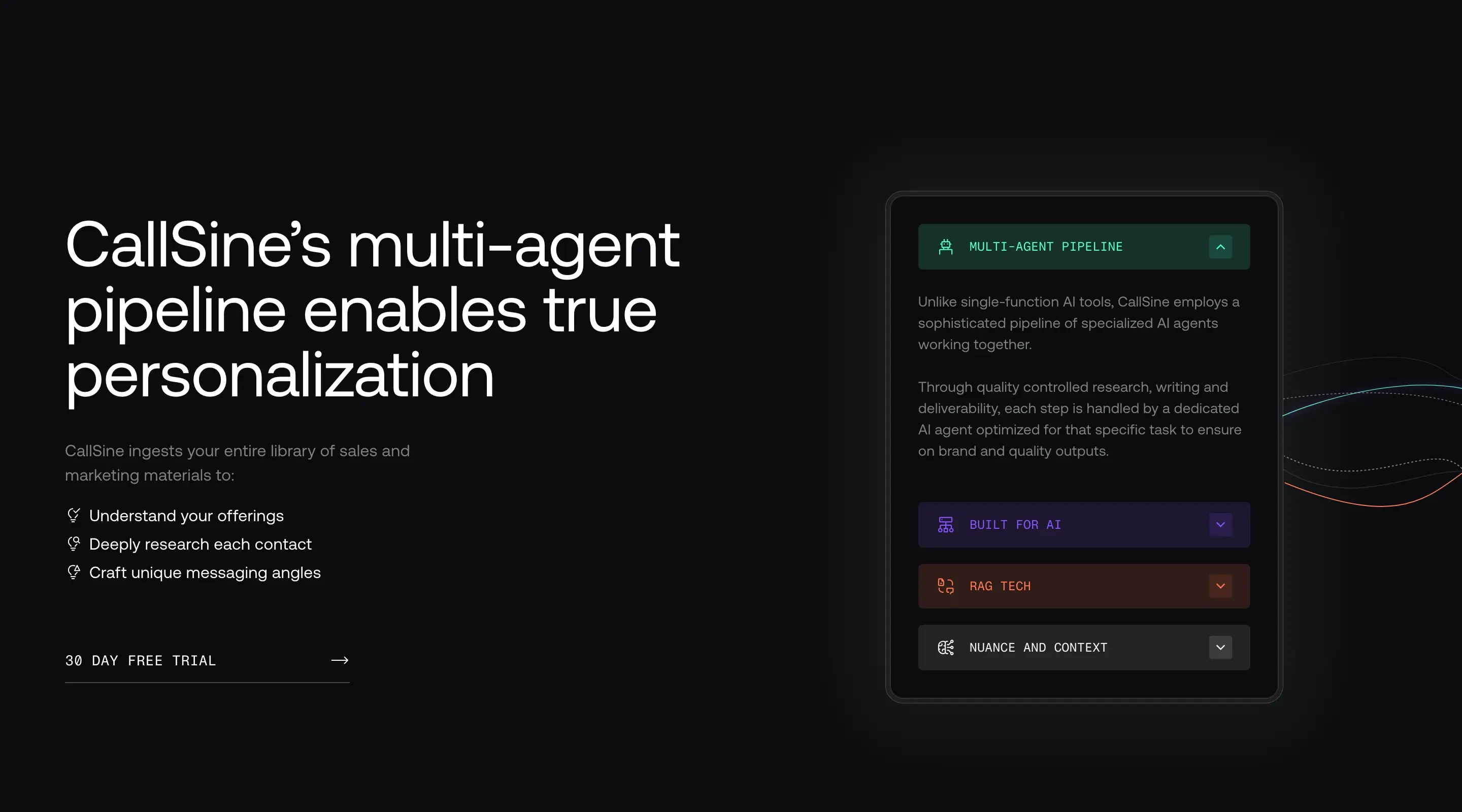 CallSine Agent Pipeline Feature Design