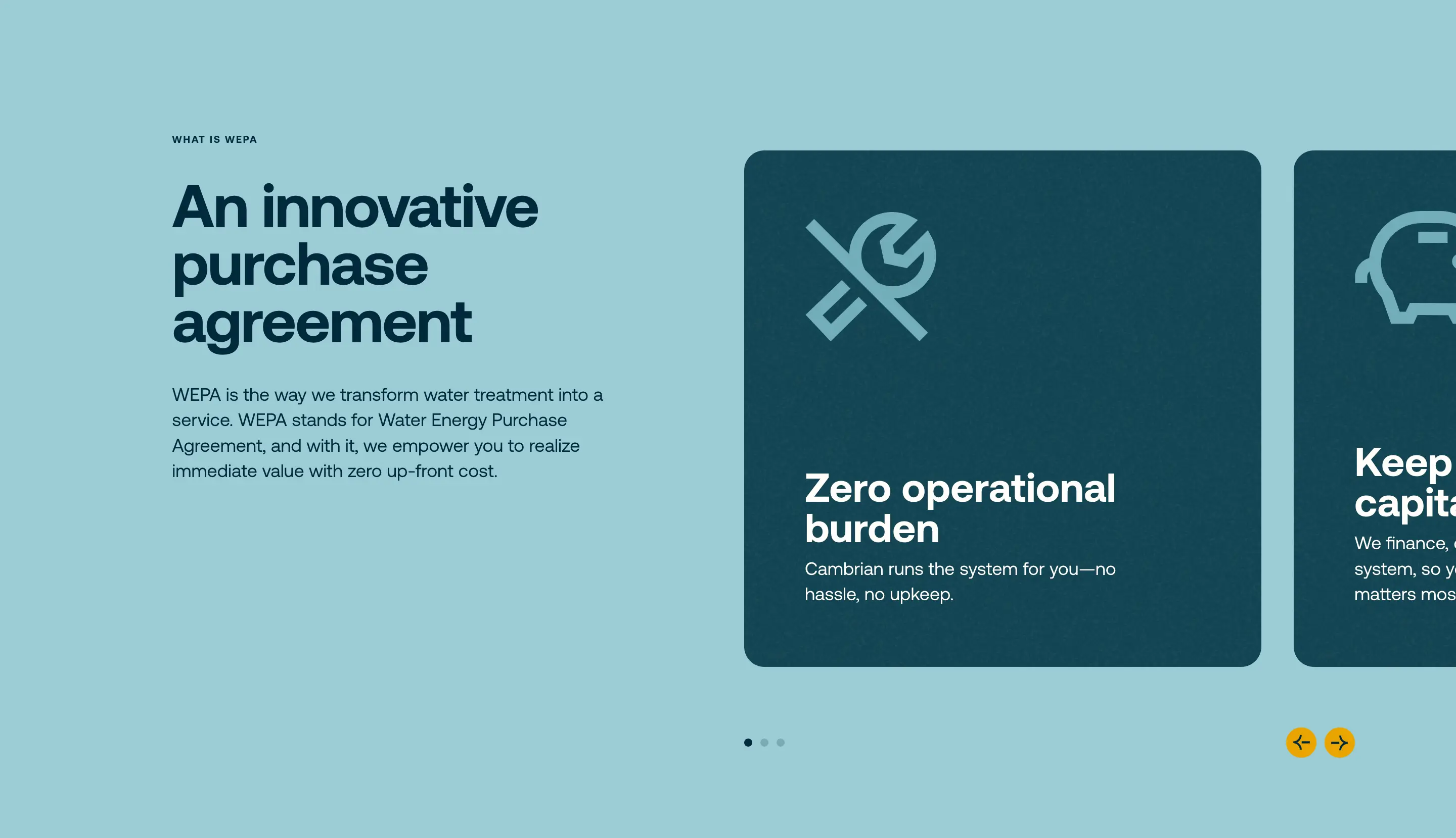 Cambrian Agreement Carousel Feature Design