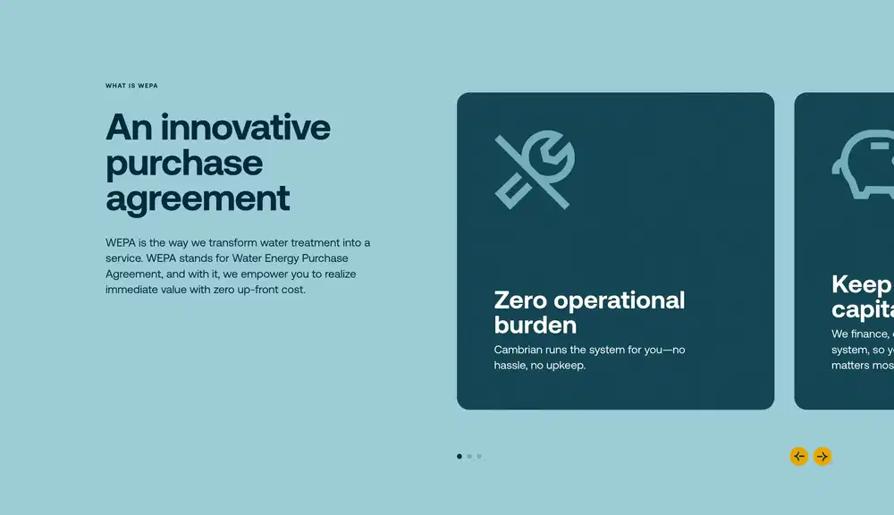 Cambrian Agreement Carousel Feature Design