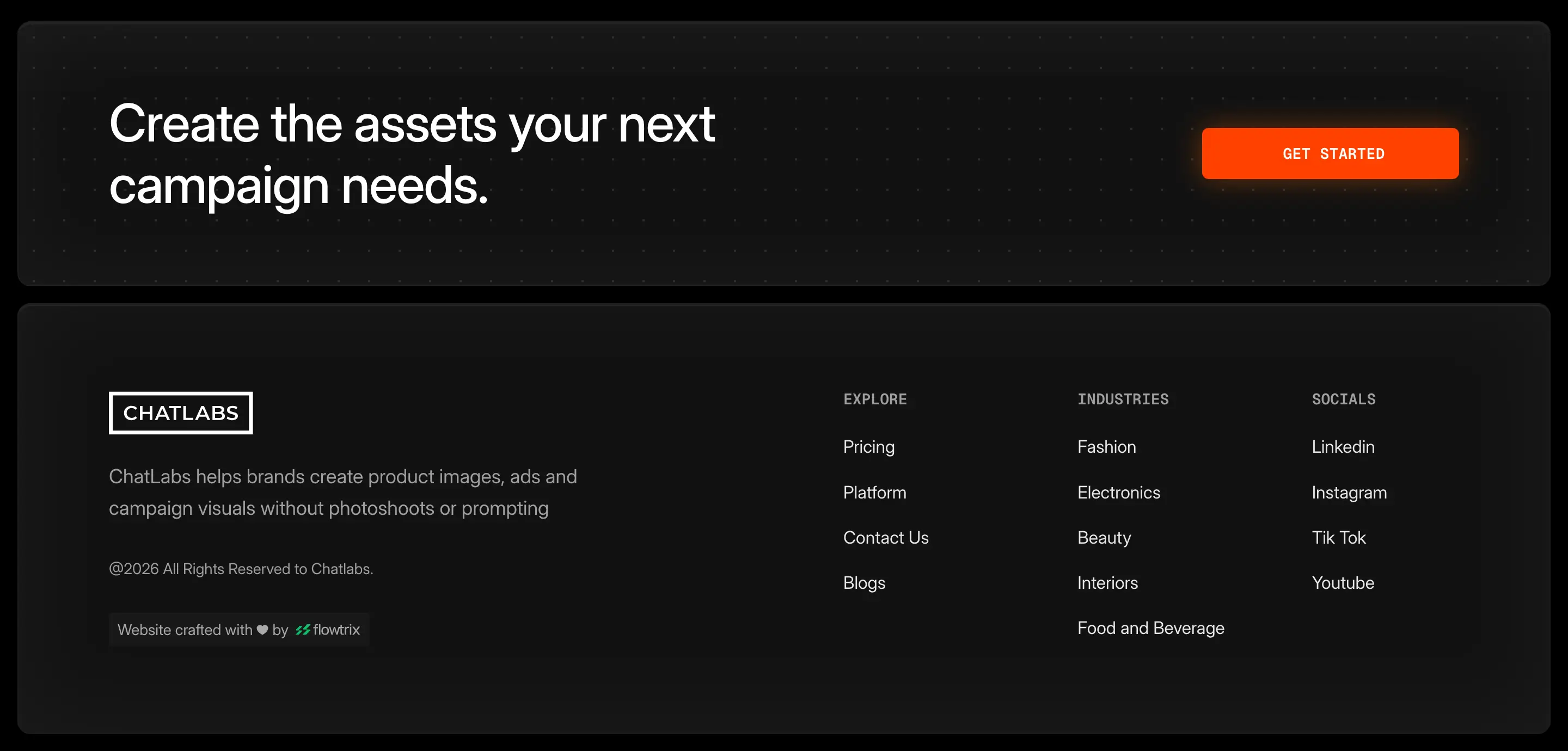 ChatLabs Brand Navigation Footer Design